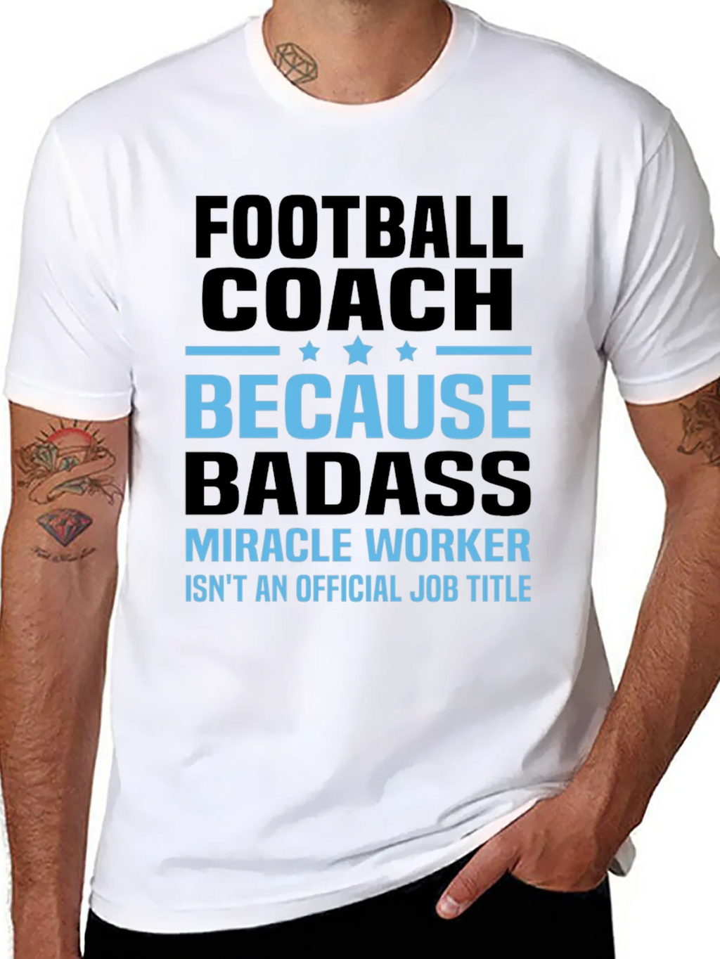 Football Coach Because Badass Graphic T-Shirt product image 7