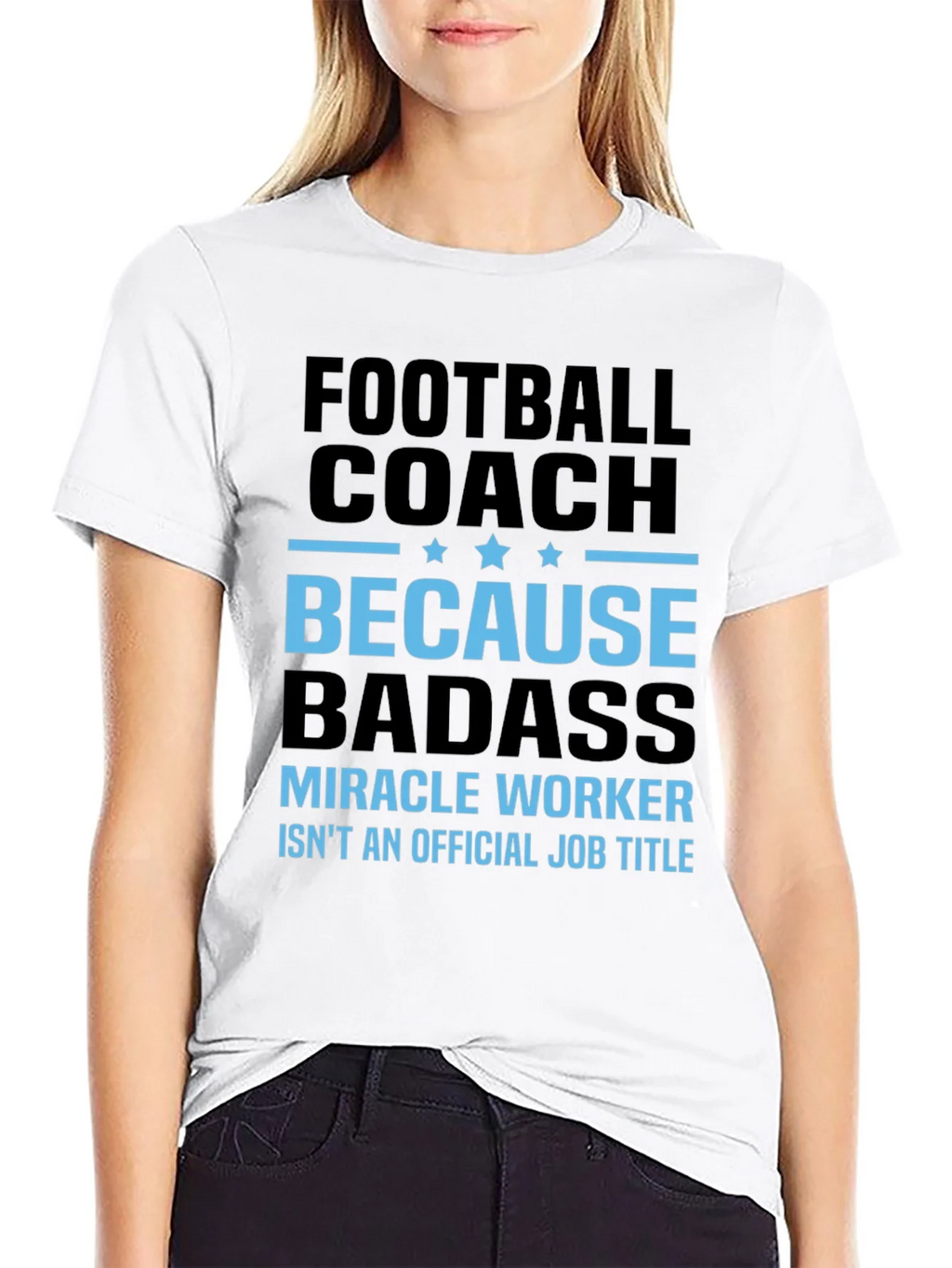 Football Coach Because Badass Graphic T-Shirt product image 8