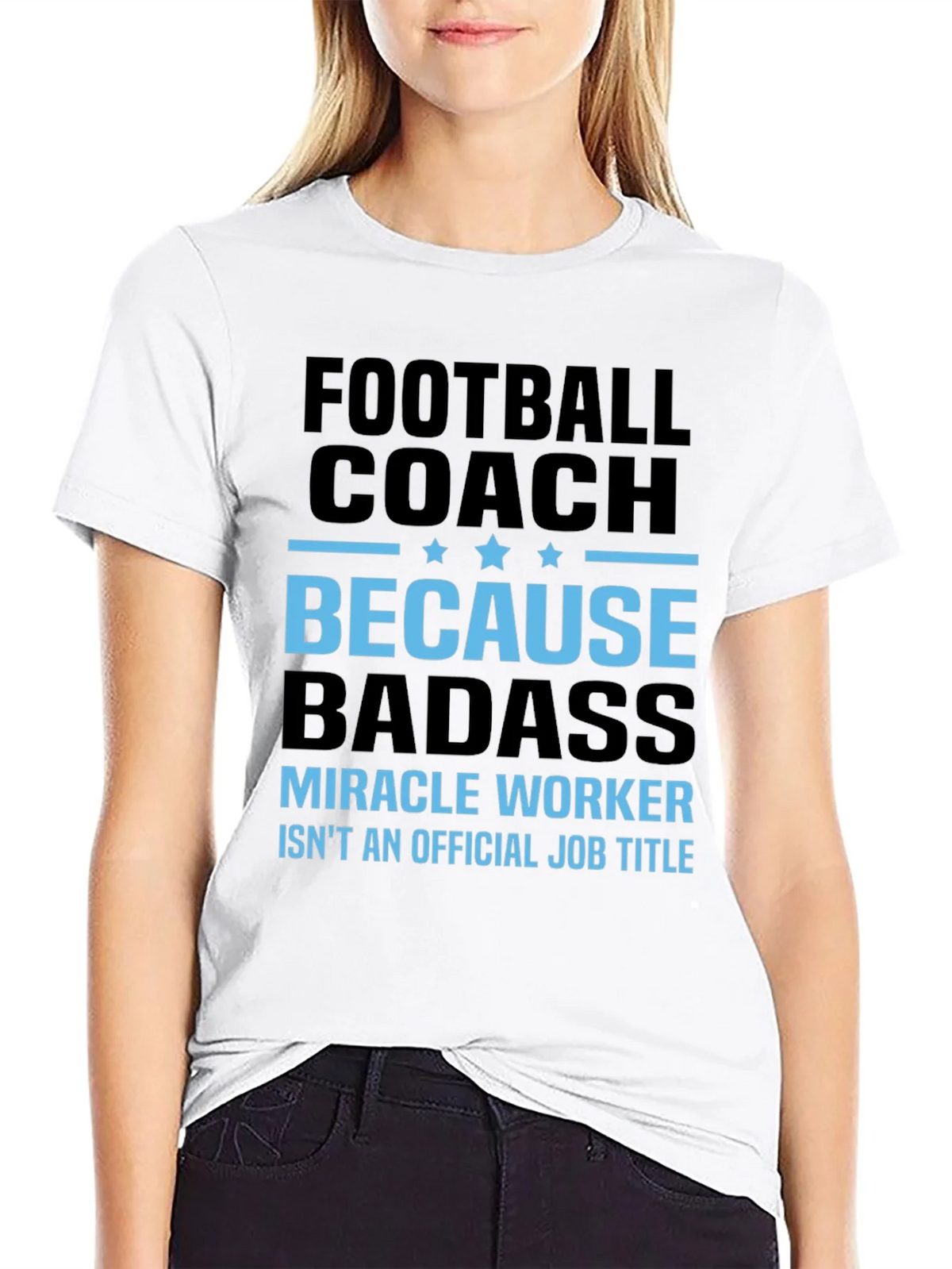 Football Coach Because Badass Graphic T-Shirt product image 8