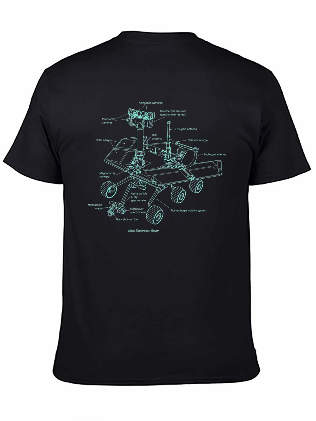 Mars Rover Blueprint T-Shirt product image 3