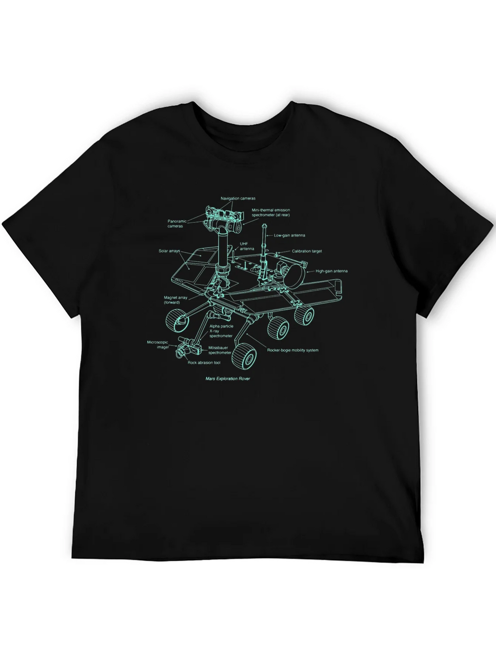 Mars Rover Blueprint T-Shirt product image 4