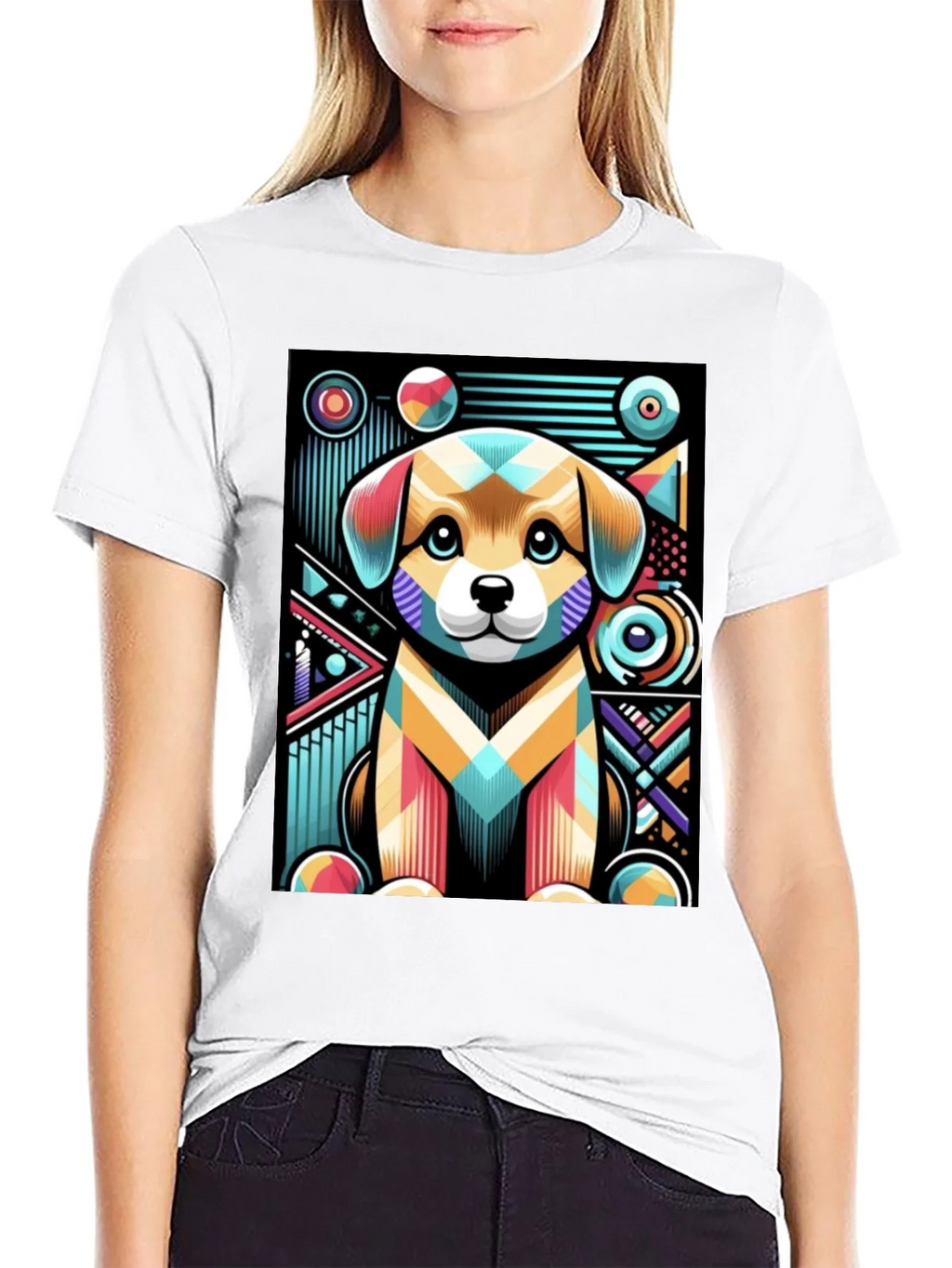 Abstract Puppy Graphic Tee product image 8