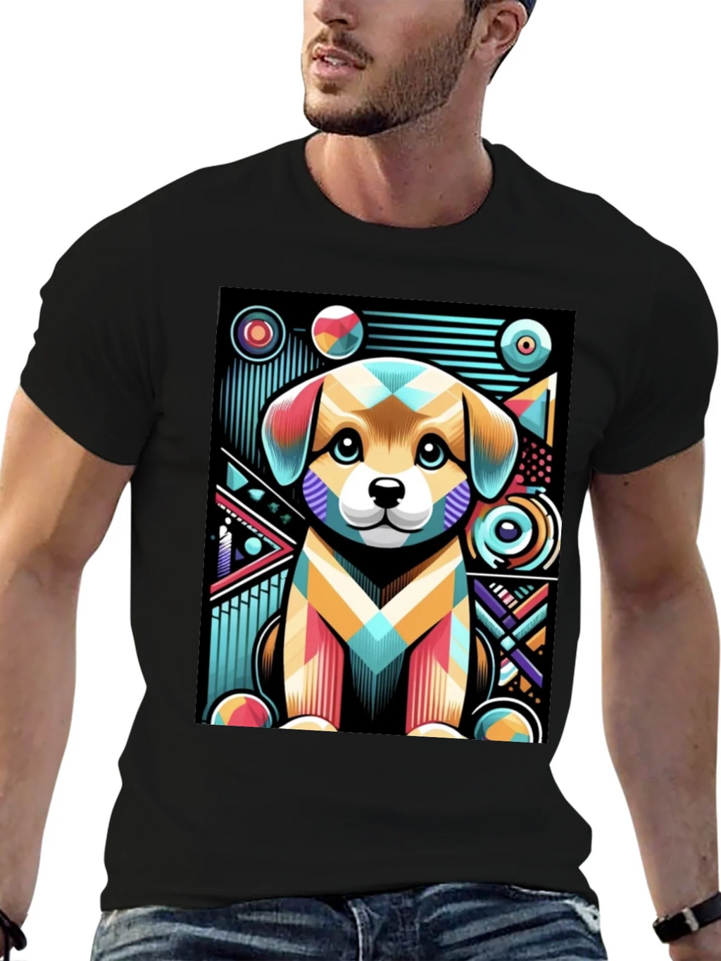 Abstract Puppy Graphic Tee product image 6