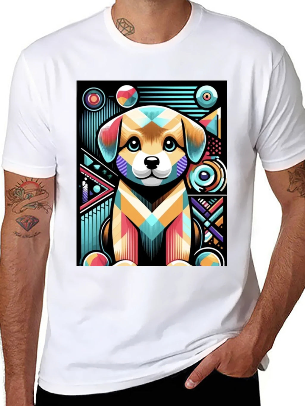 Abstract Puppy Graphic Tee product image 7