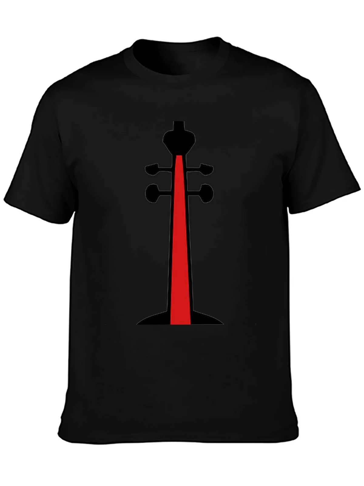 Abstract Violin Black T-Shirt product image 3
