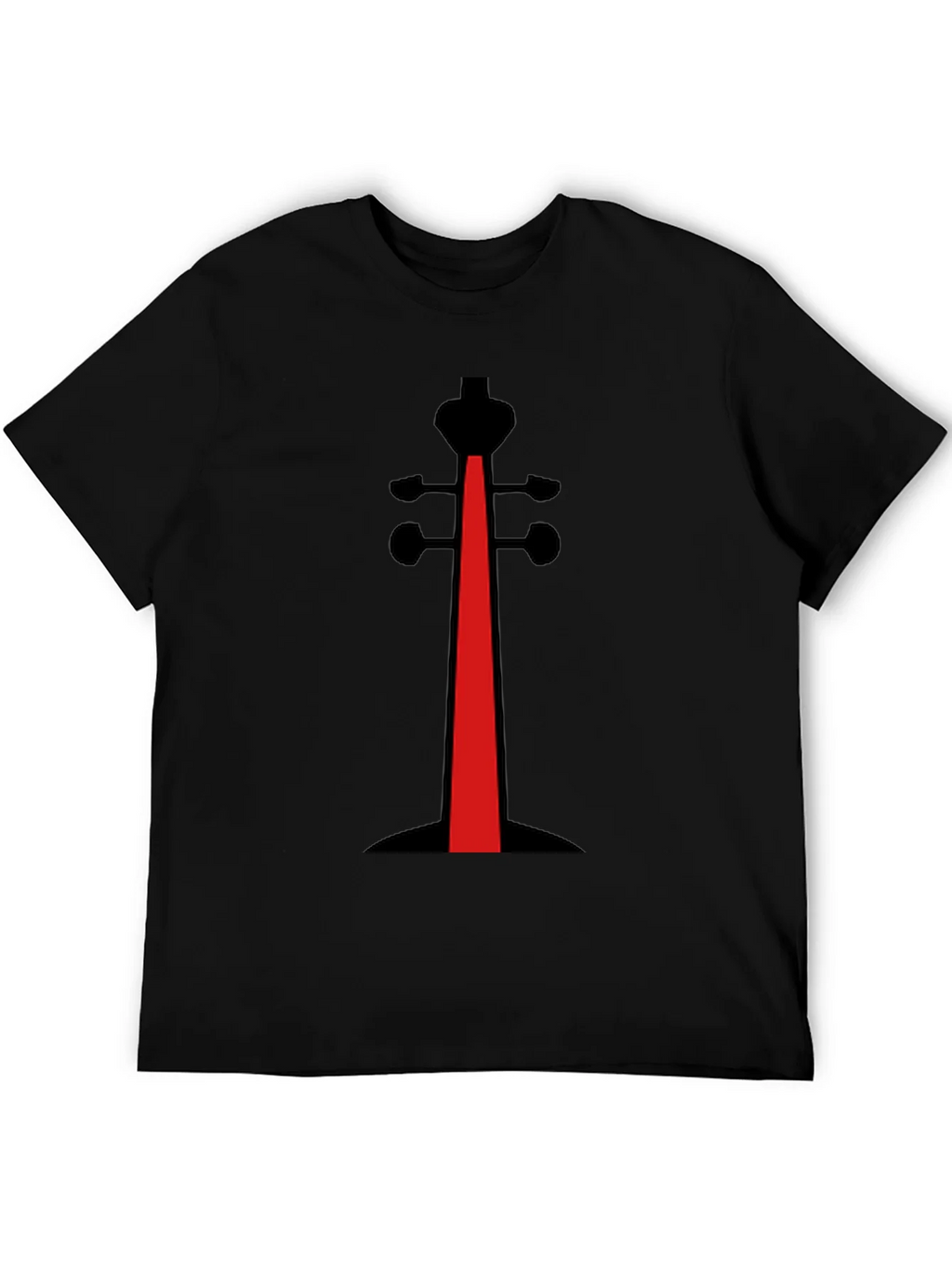 Abstract Violin Black T-Shirt product image 5