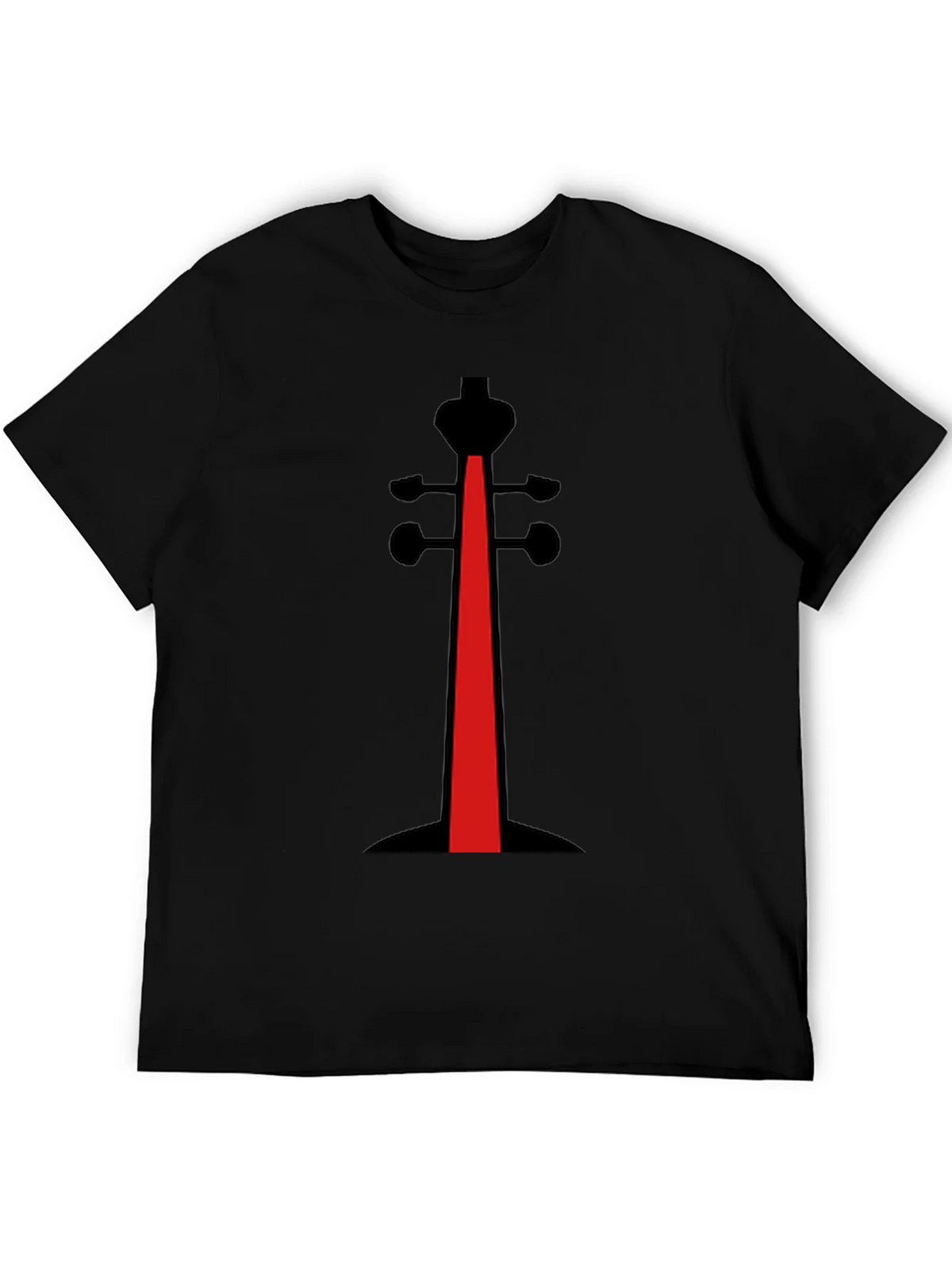 Abstract Violin Black T-Shirt product image 5