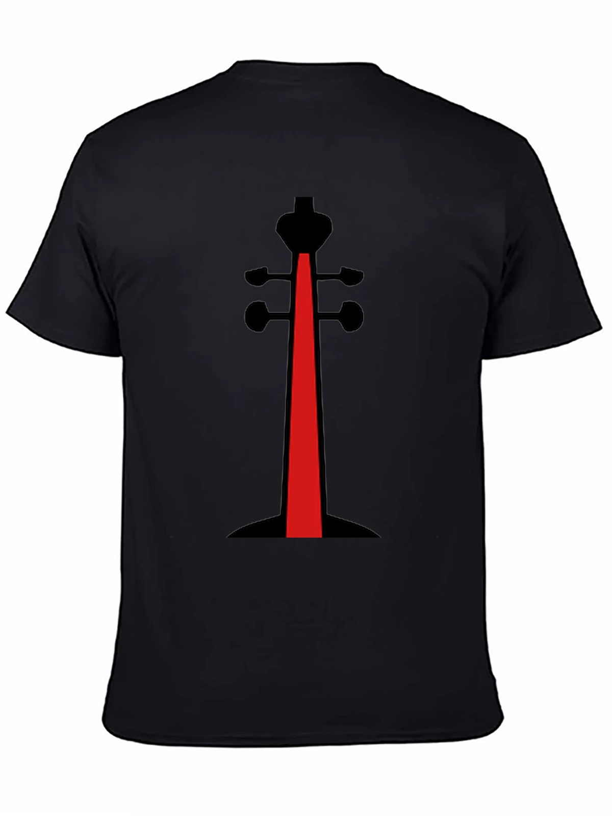 Abstract Violin Black T-Shirt product image 4
