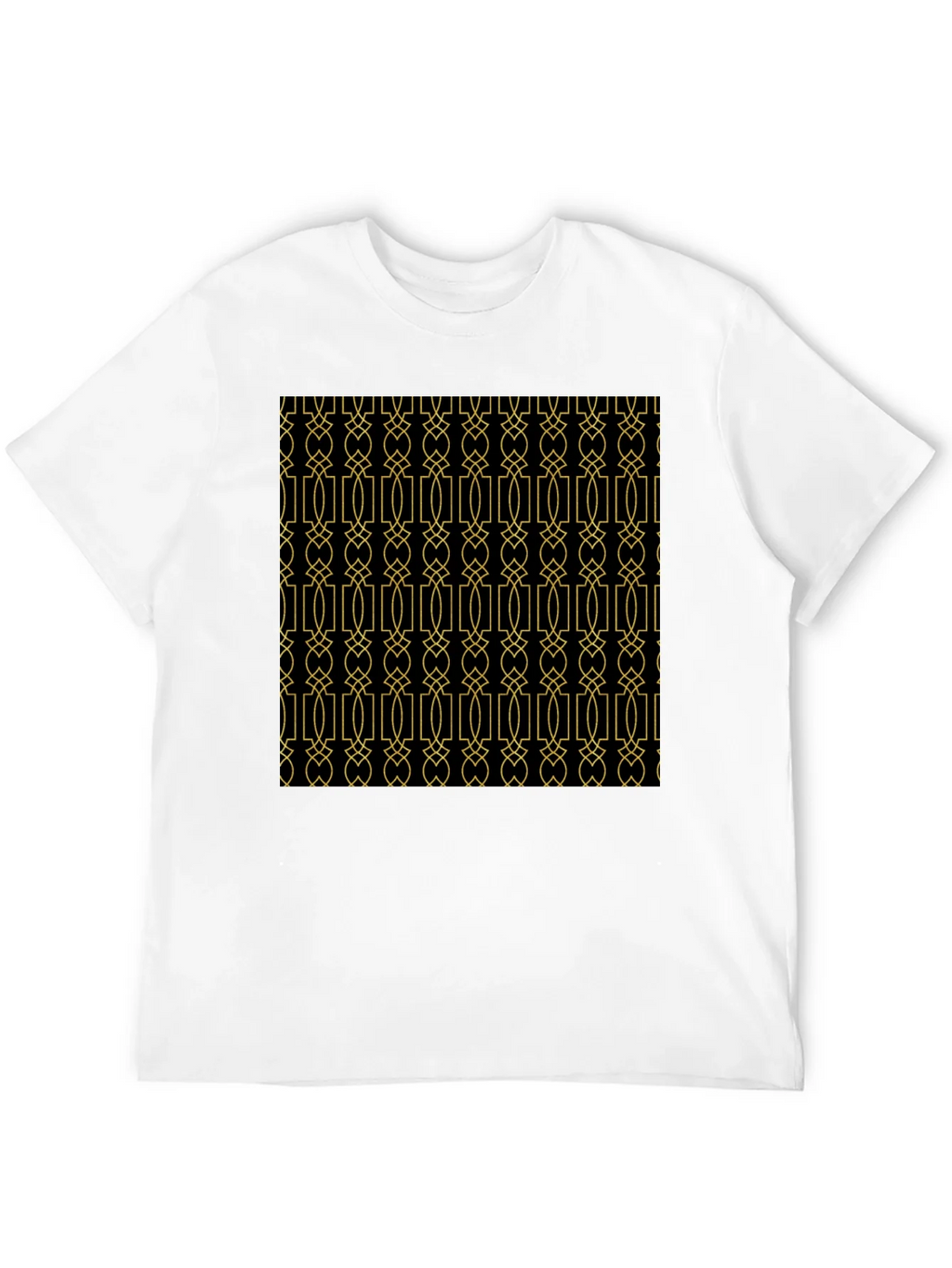 Geometric Patterned Black T-Shirt product image 11