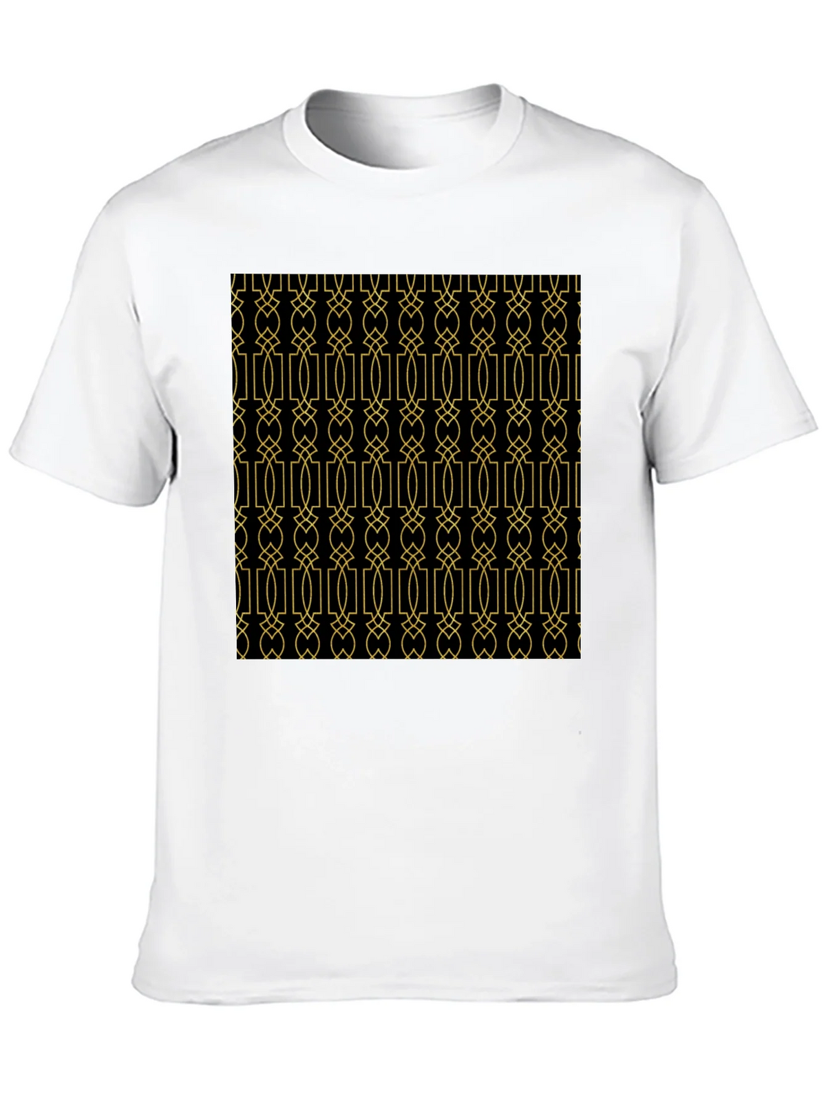 Geometric Patterned Black T-Shirt product image 9