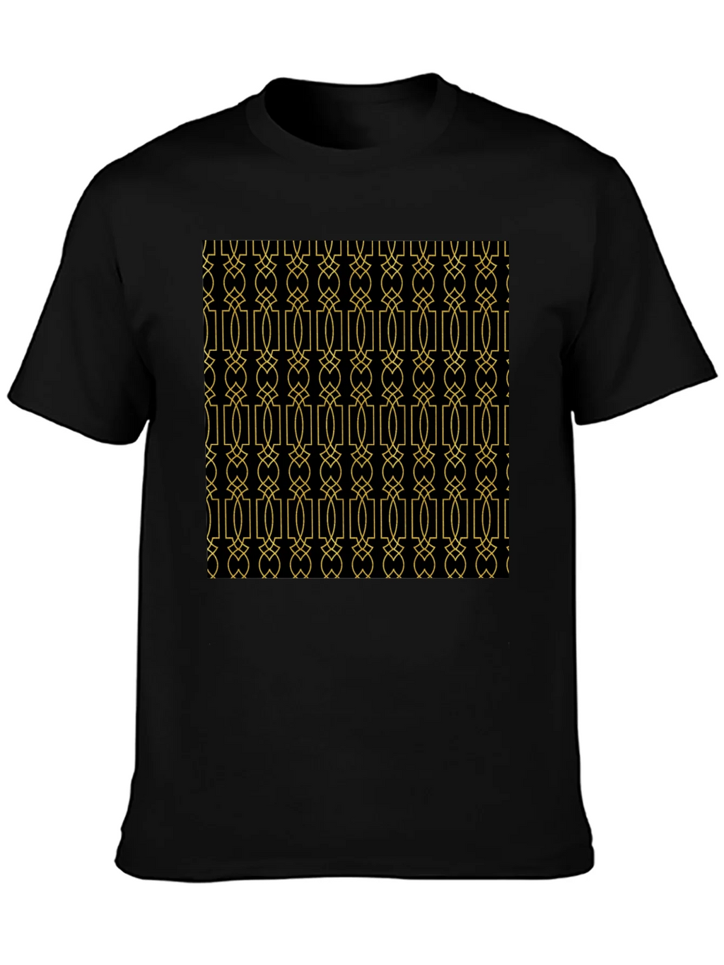 Geometric Patterned Black T-Shirt product image 3