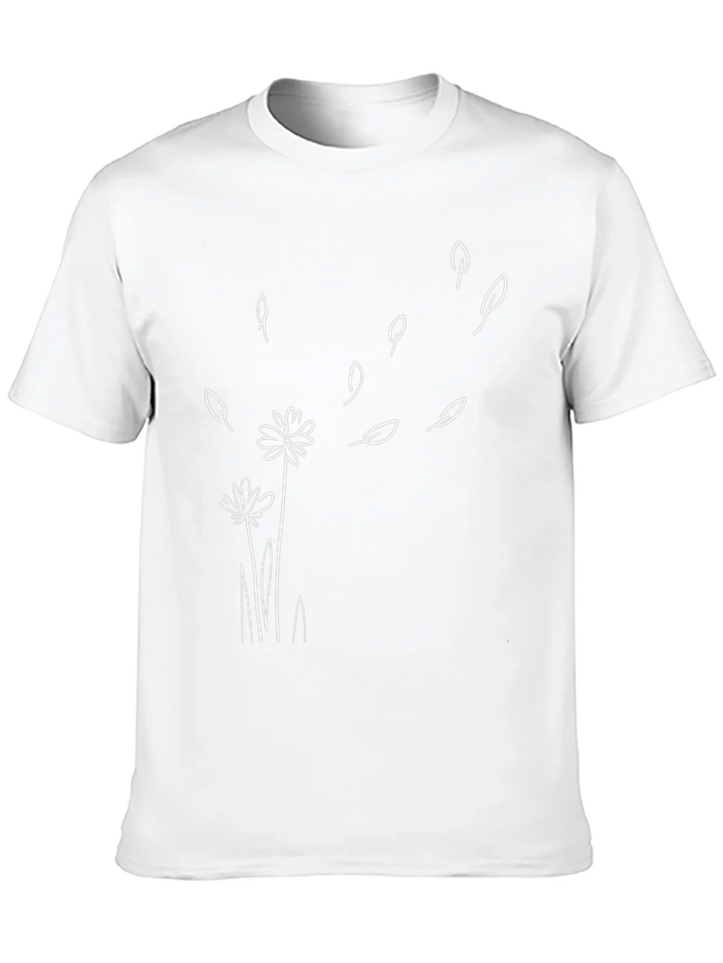 Dandelion Wind Black T-Shirt - Casual Graphic Tee product image 9