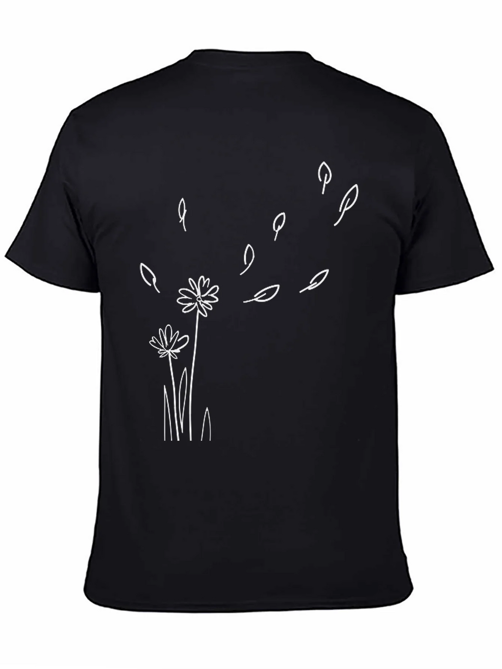 Dandelion Wind Black T-Shirt - Casual Graphic Tee product image 4
