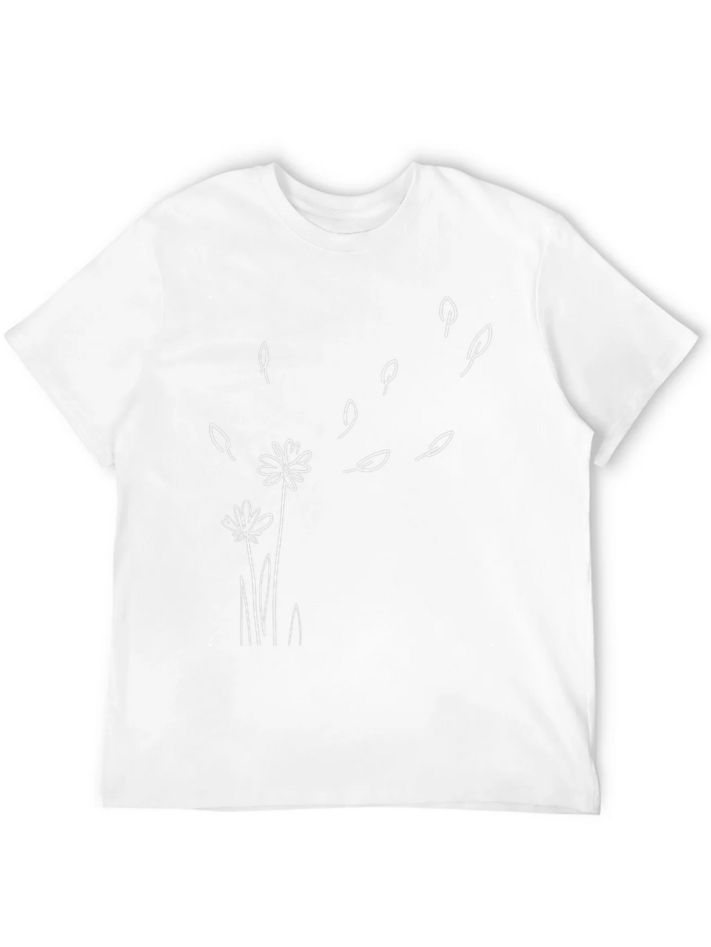 Dandelion Wind Black T-Shirt - Casual Graphic Tee product image 11