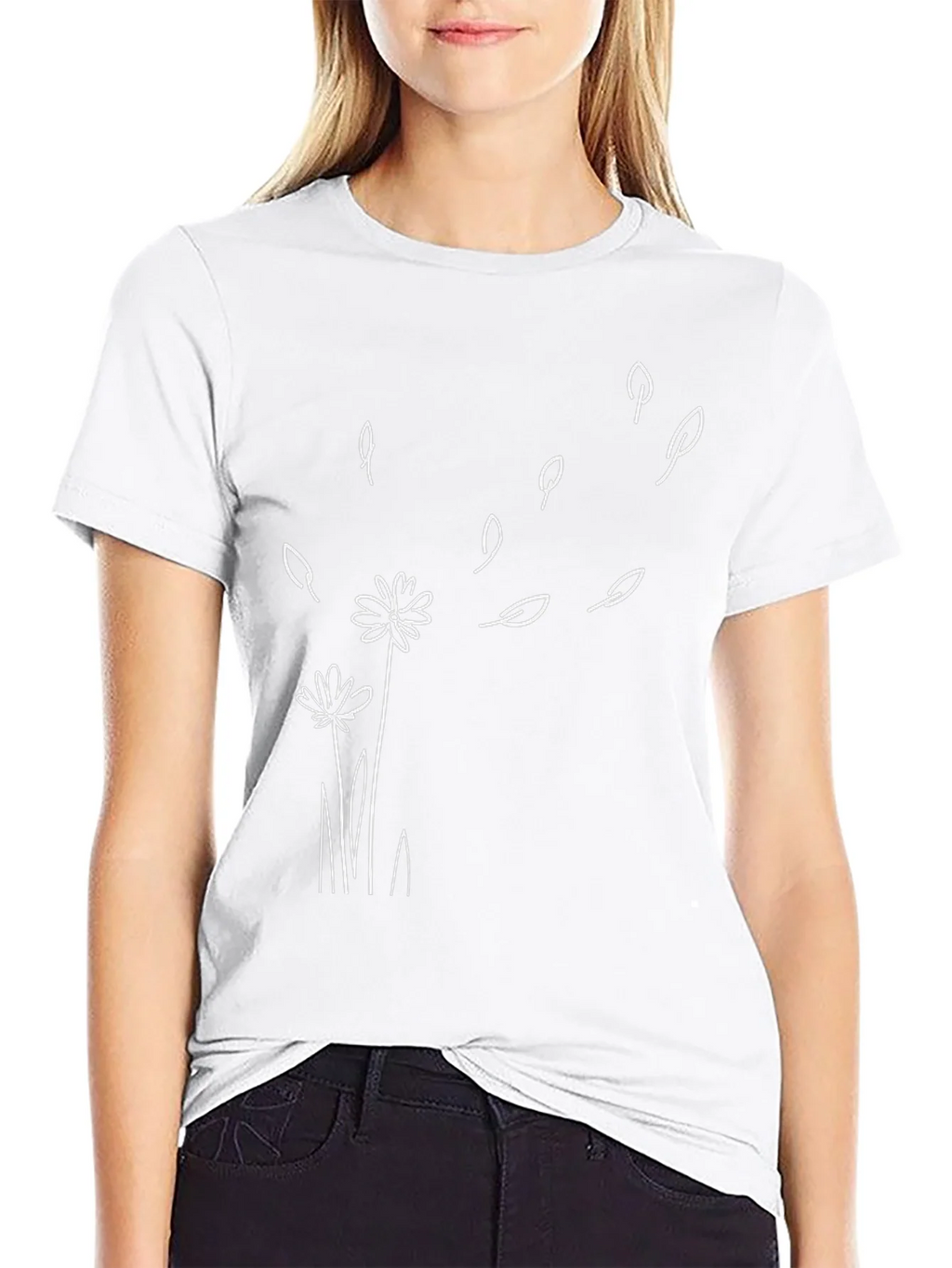 Dandelion Wind Black T-Shirt - Casual Graphic Tee product image 8