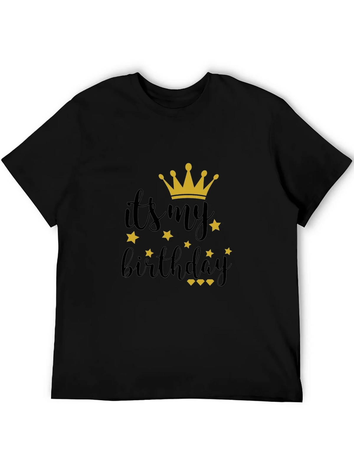Its My Birthday Black T-Shirt with Crown product image 4