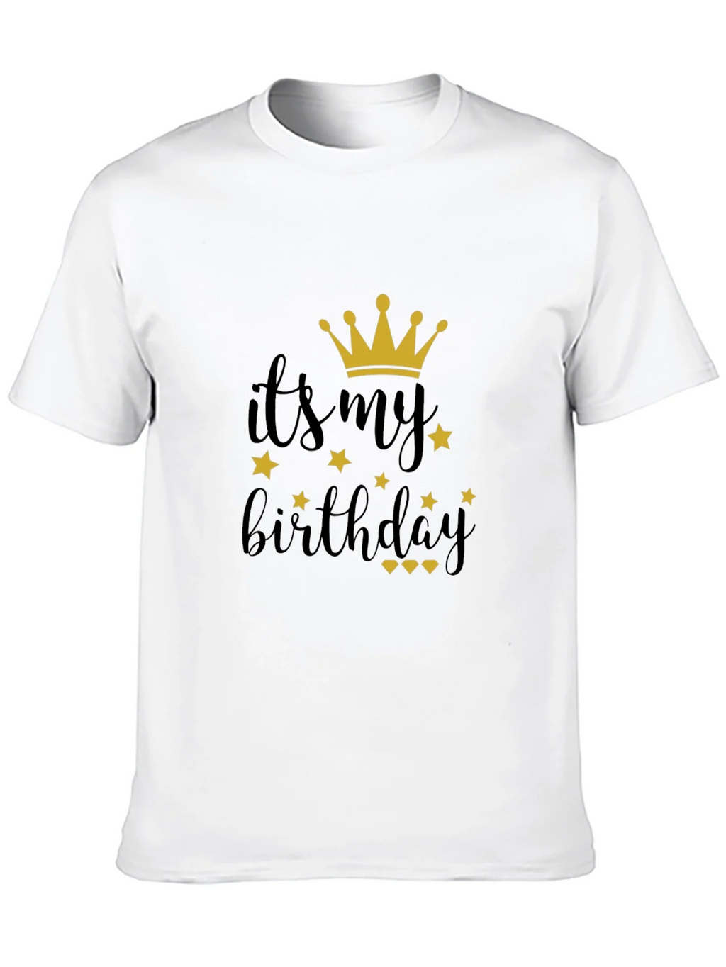 Its My Birthday Black T-Shirt with Crown product image 8