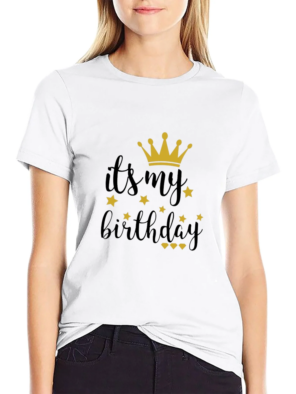 Its My Birthday Black T-Shirt with Crown product image 7