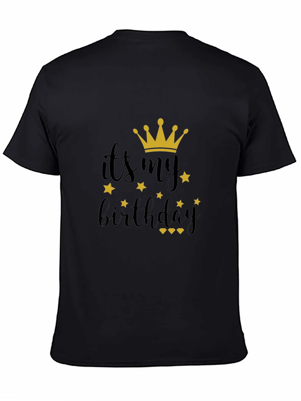 Its My Birthday Black T-Shirt with Crown product image 3