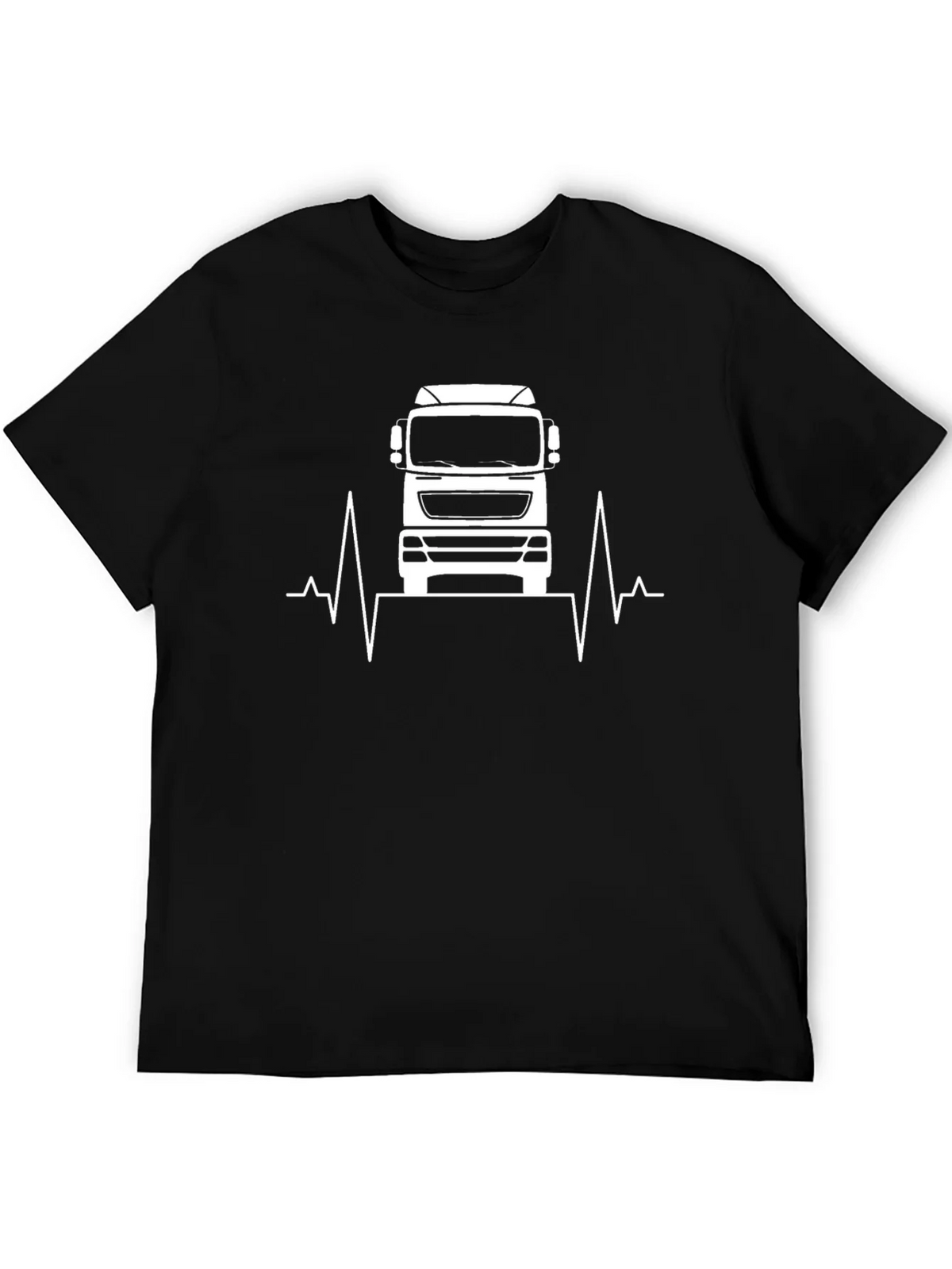 Truck Heartbeat Graphic T-Shirt - Black product image 5