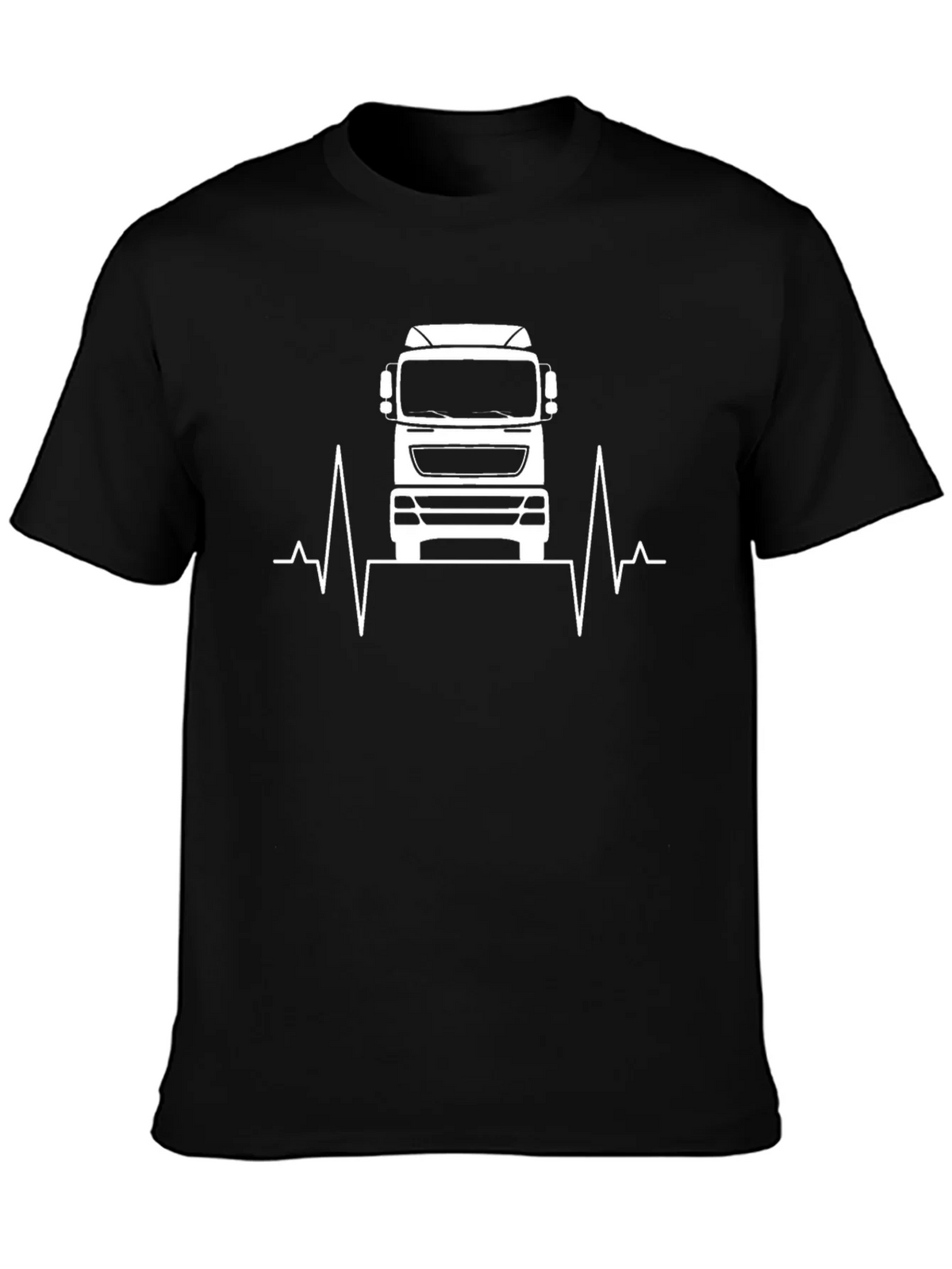 Truck Heartbeat Graphic T-Shirt - Black product image 3