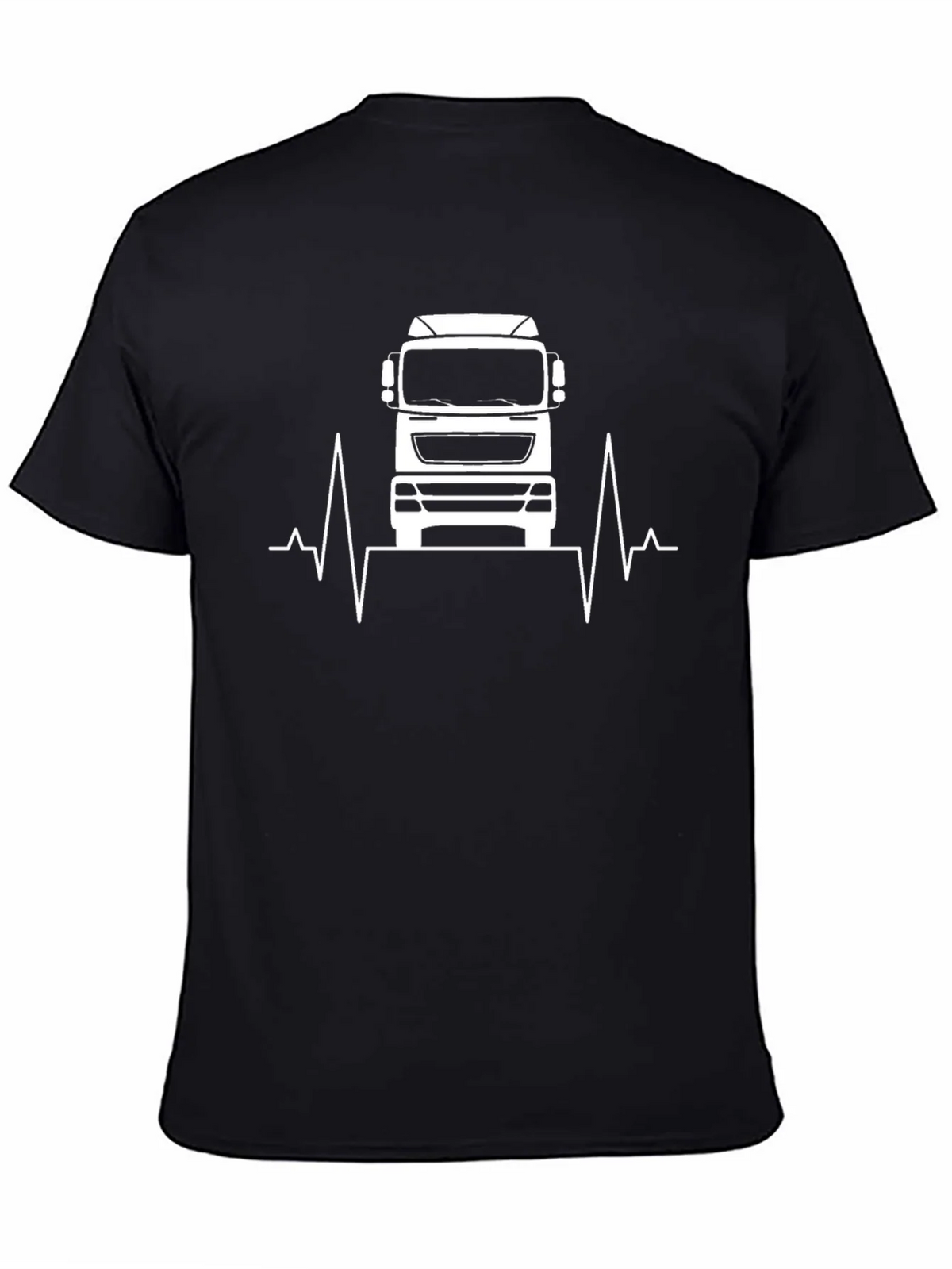 Truck Heartbeat Graphic T-Shirt - Black product image 4