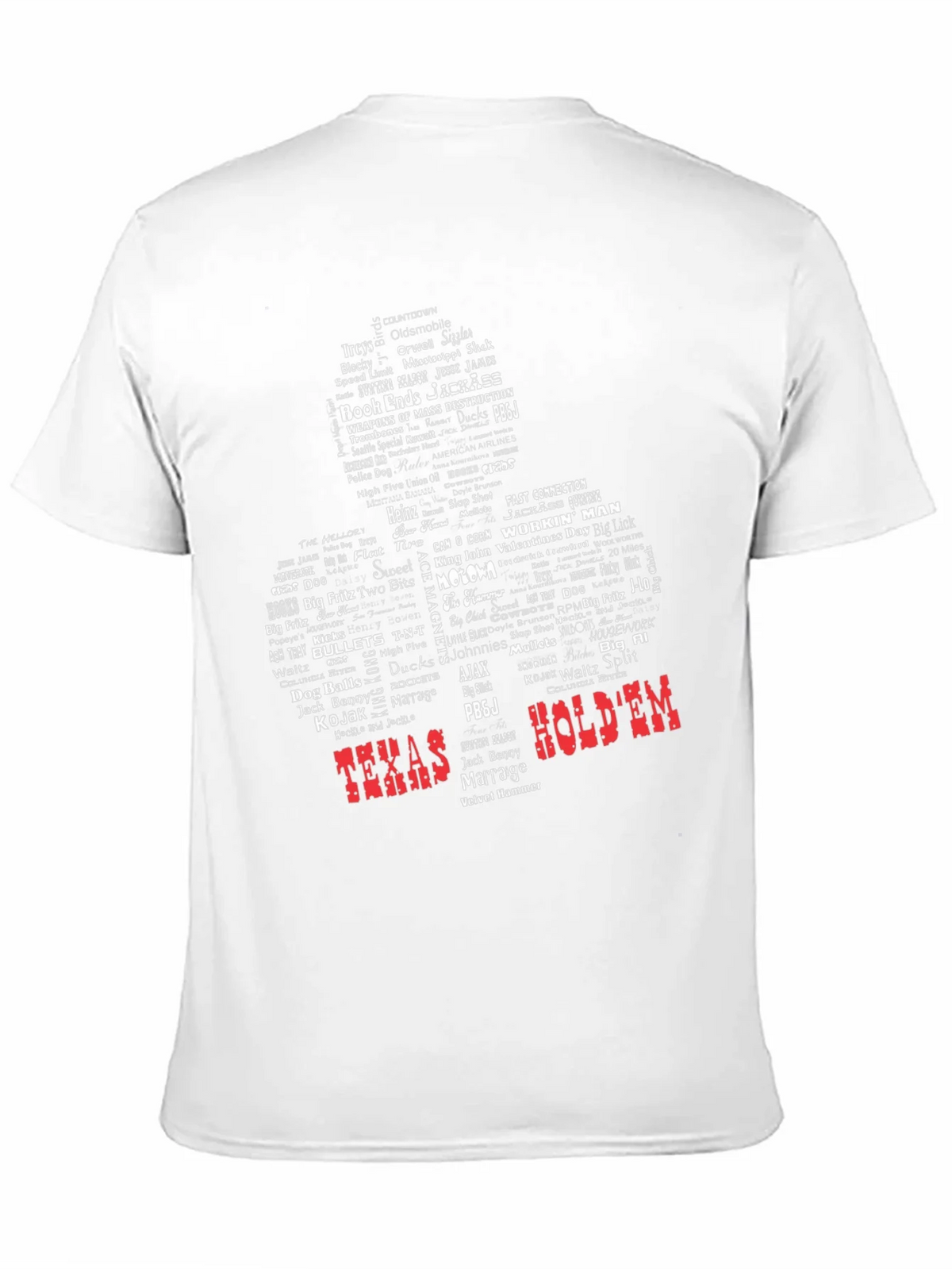 Texas Holdem Word Art Graphic T-Shirt - Novelty Design product image 7