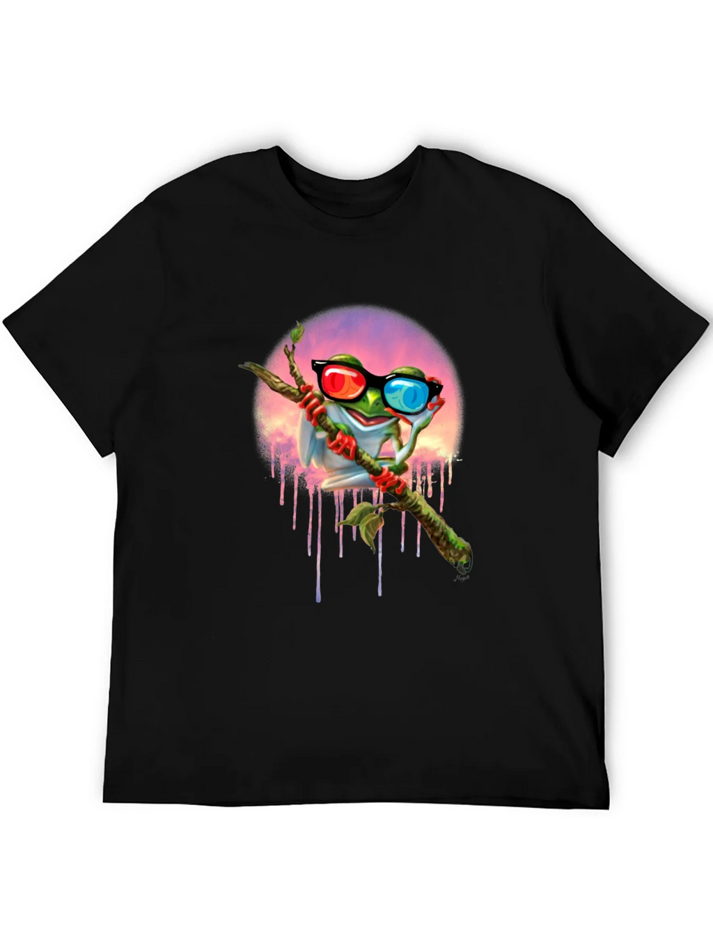 Frog with 3D Glasses Graphic T-Shirt product image 5