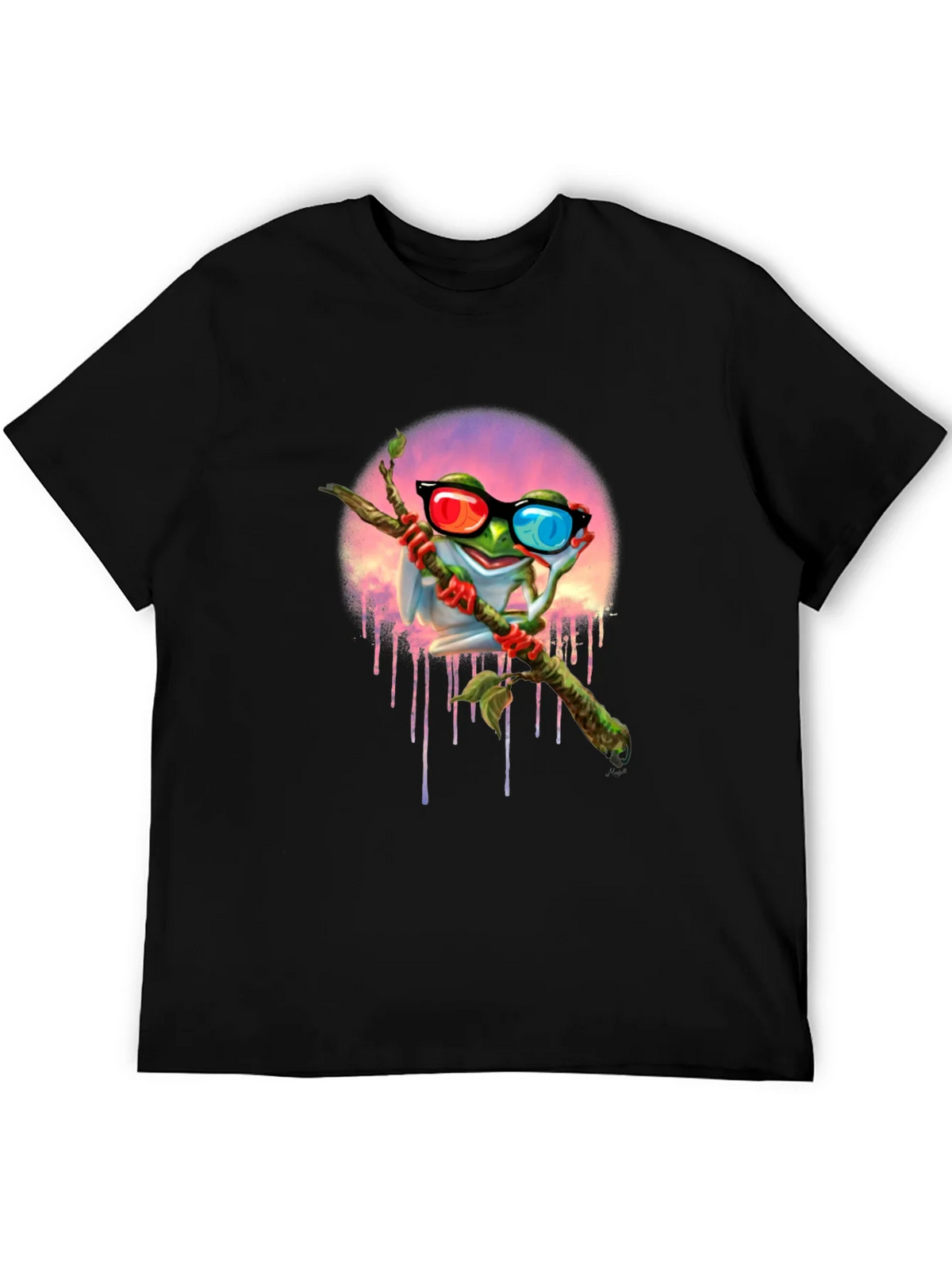 Frog with 3D Glasses Graphic T-Shirt product image 5