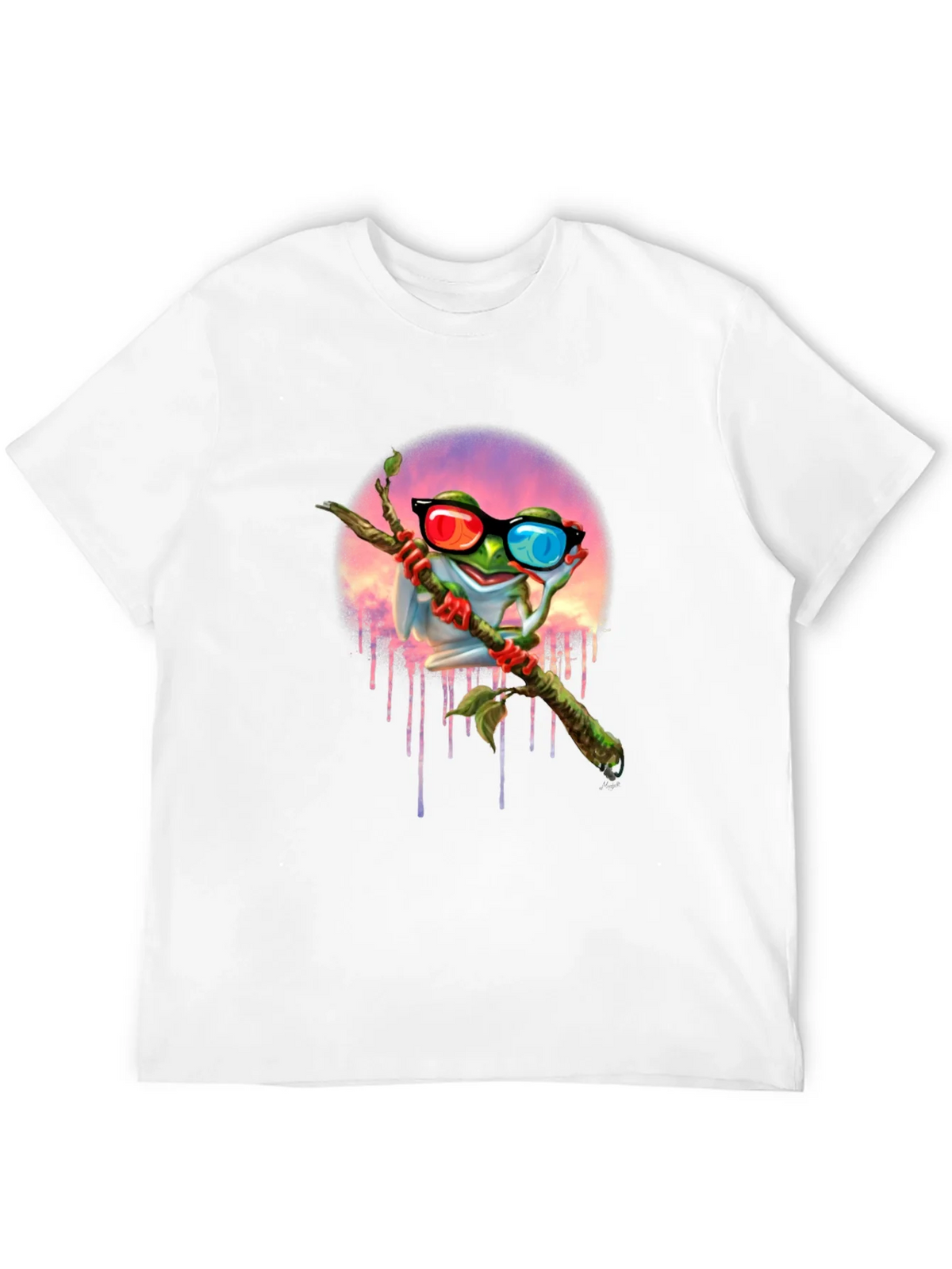 Frog with 3D Glasses Graphic T-Shirt product image 10