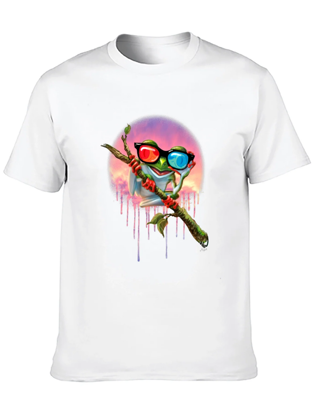 Frog with 3D Glasses Graphic T-Shirt product image 8