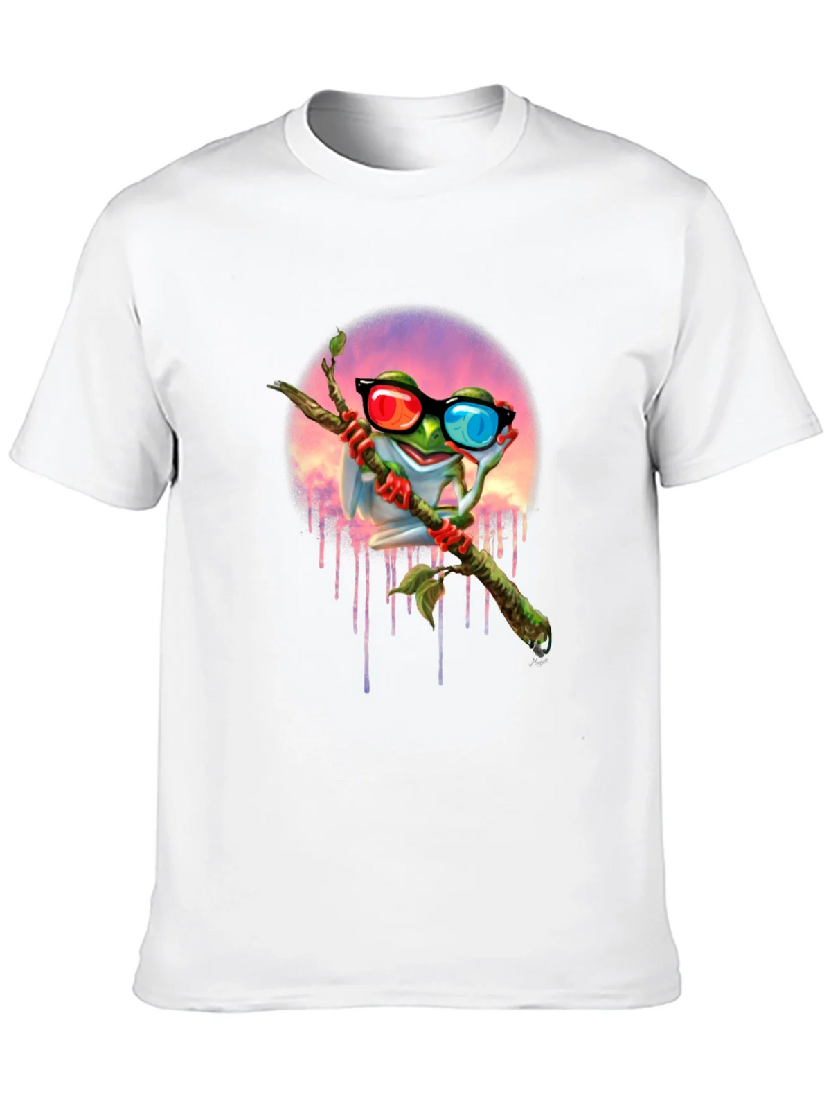 Frog with 3D Glasses Graphic T-Shirt product image 8