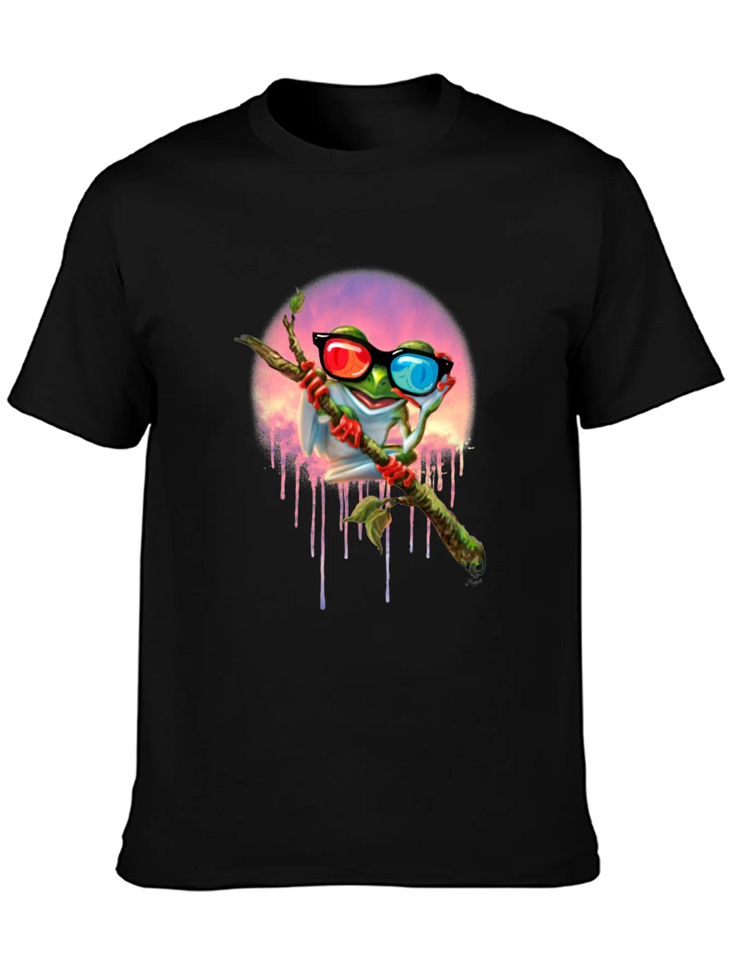 Frog with 3D Glasses Graphic T-Shirt product image 3