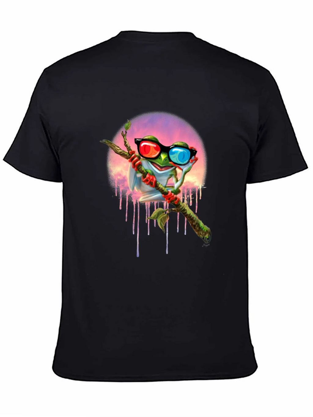 Frog with 3D Glasses Graphic T-Shirt product image 4