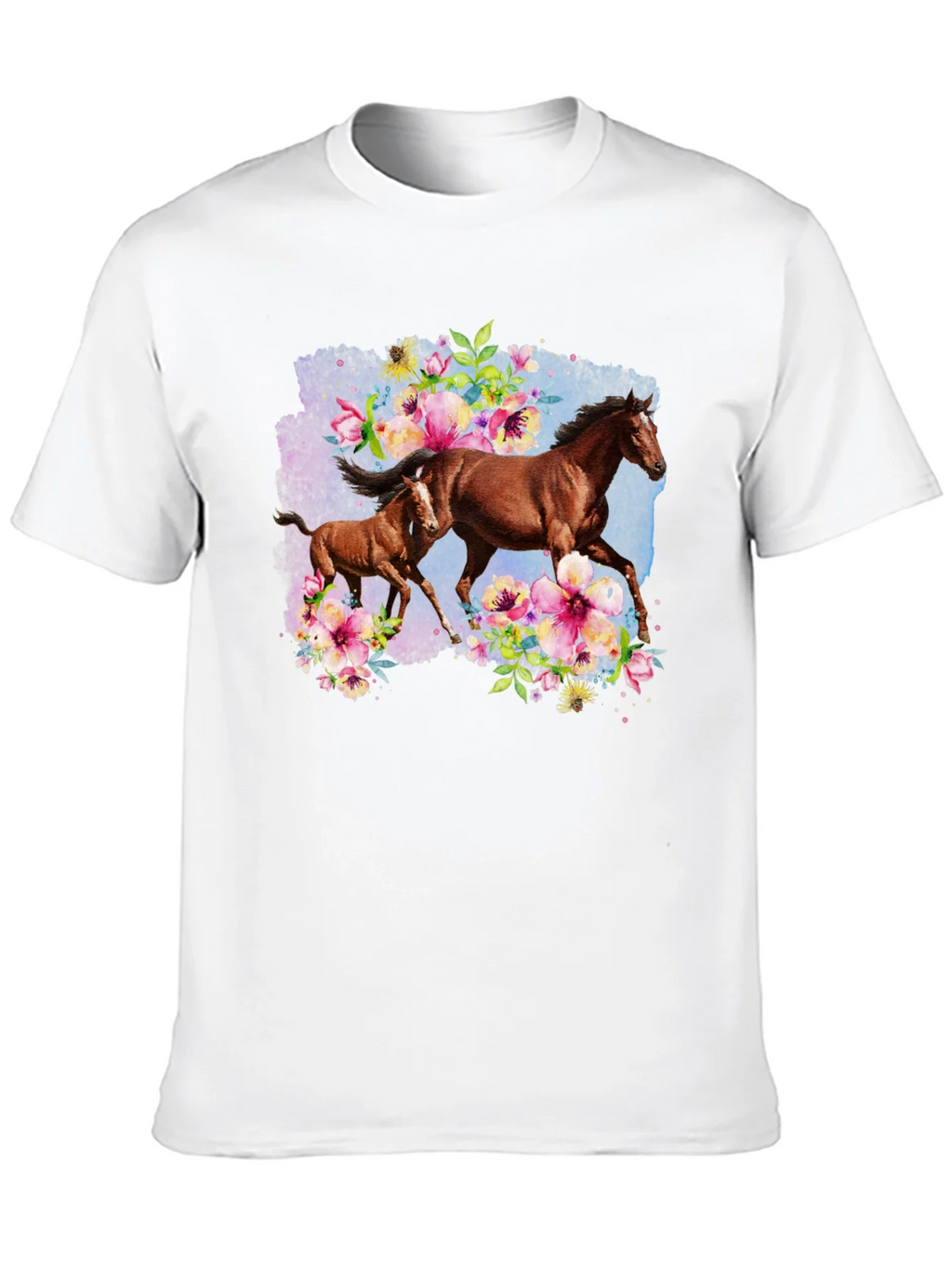 Horse & Floral Black T-Shirt product image 6