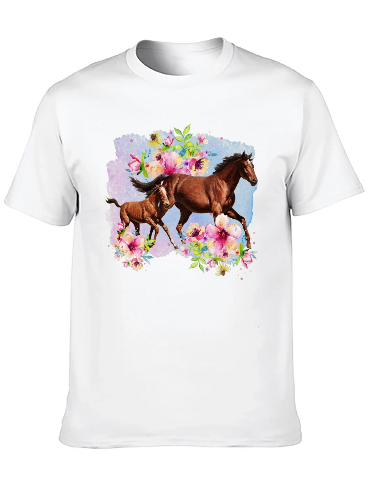 Horse & Floral Black T-Shirt product image 6