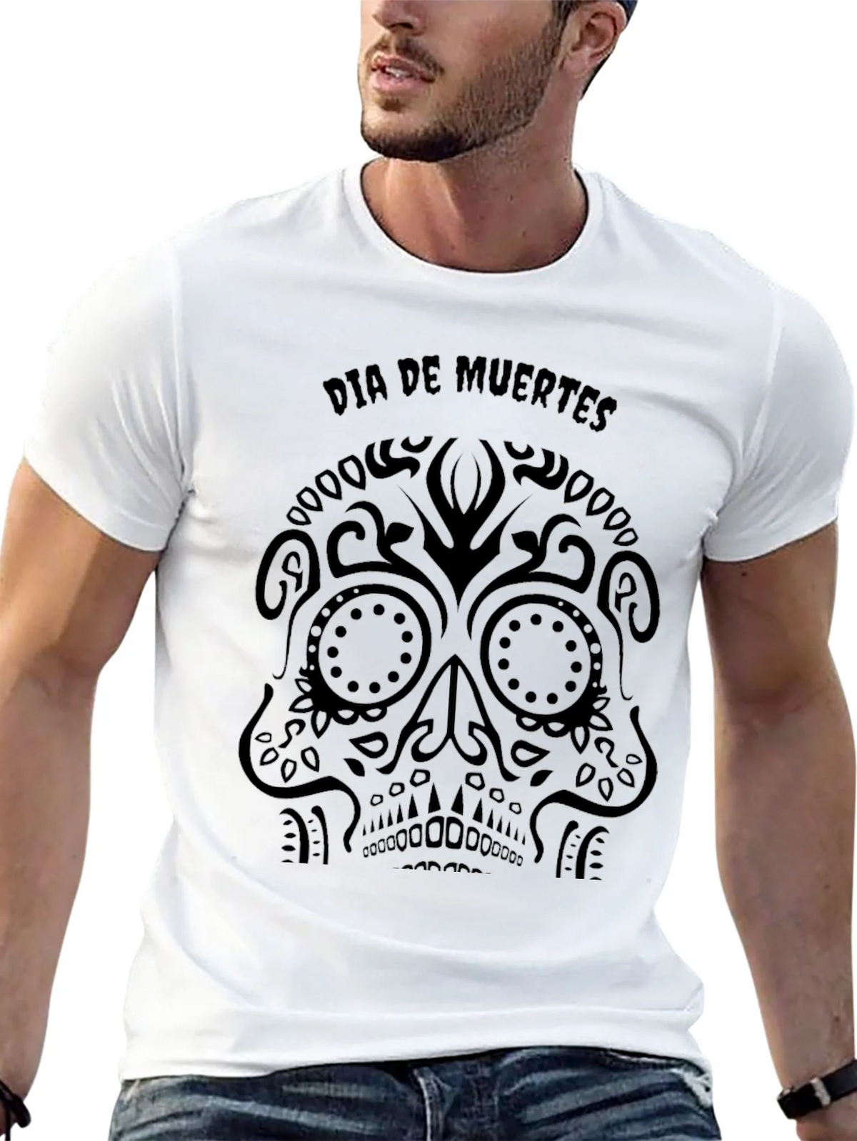 Dia de Muertos Sugar Skull Graphic Tee product image 3