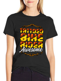 Tattooed Biker Awesome Black T-Shirt product image 1
