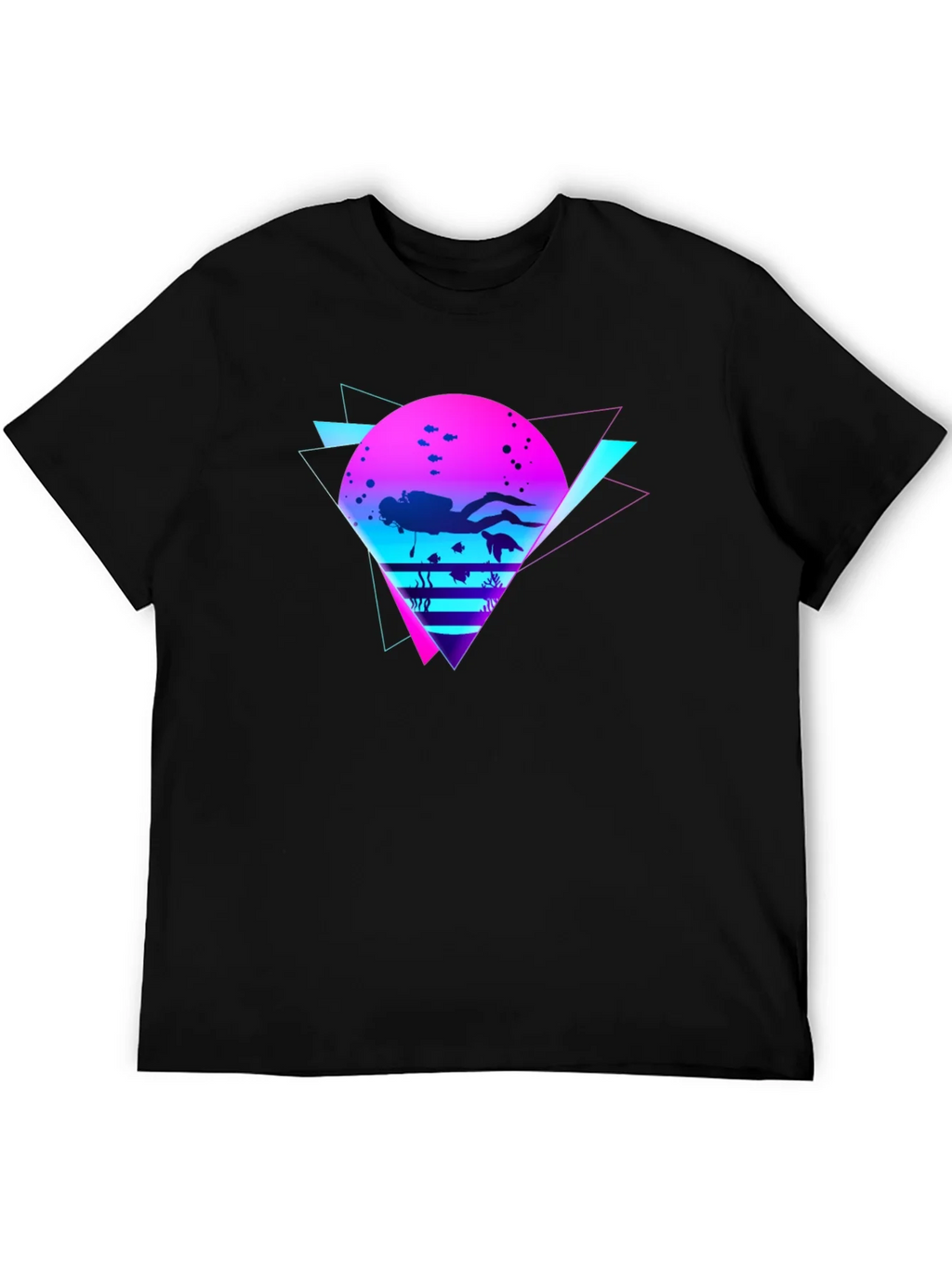 Retro Diver Graphic Tee - Black product image 5