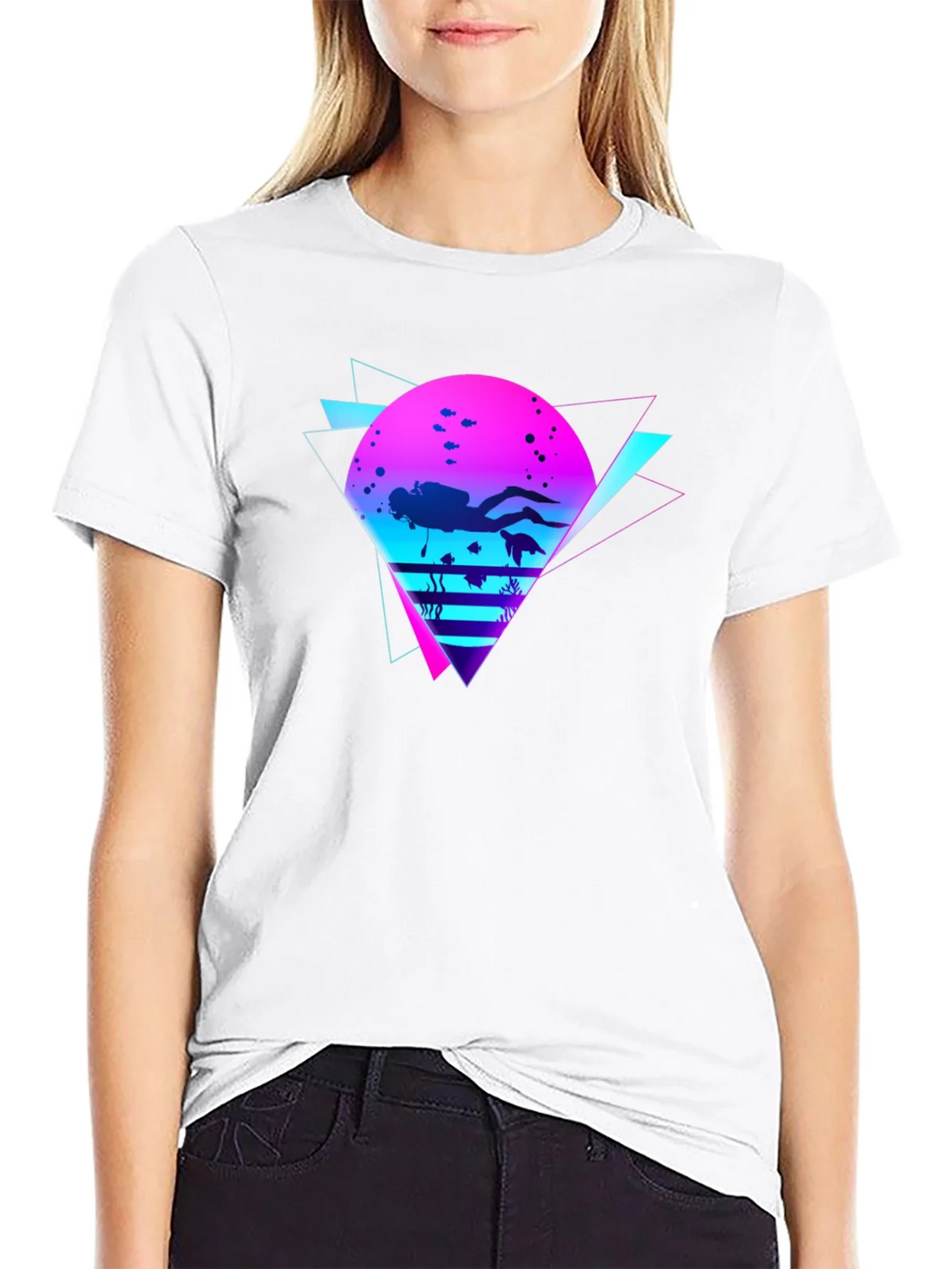 Retro Diver Graphic Tee - Black product image 8