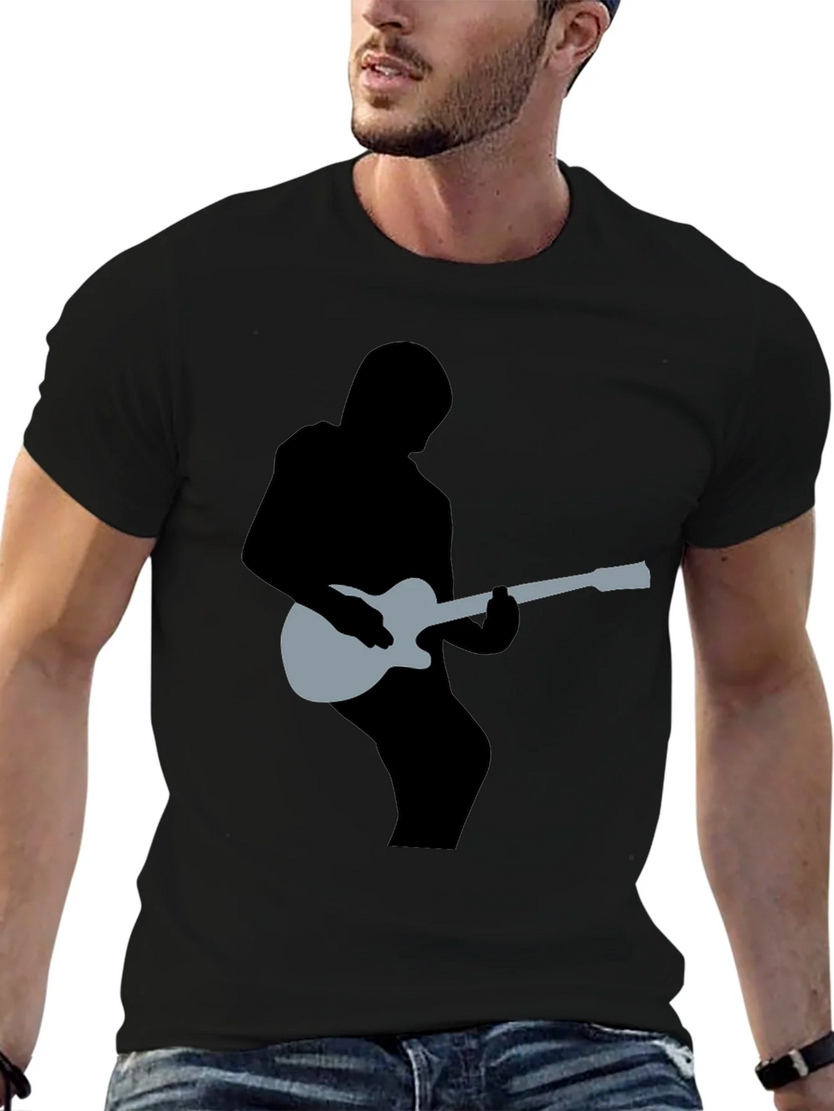Guitar Silhouette Graphic Tee - Musicians Style product image 6