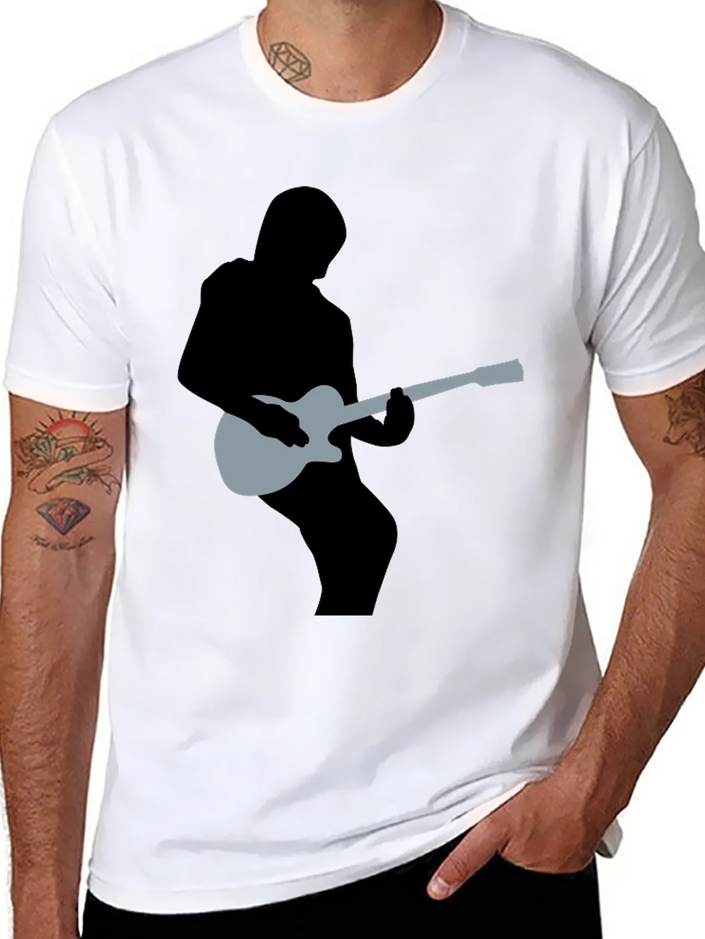 Guitar Silhouette Graphic Tee - Musicians Style product image 7