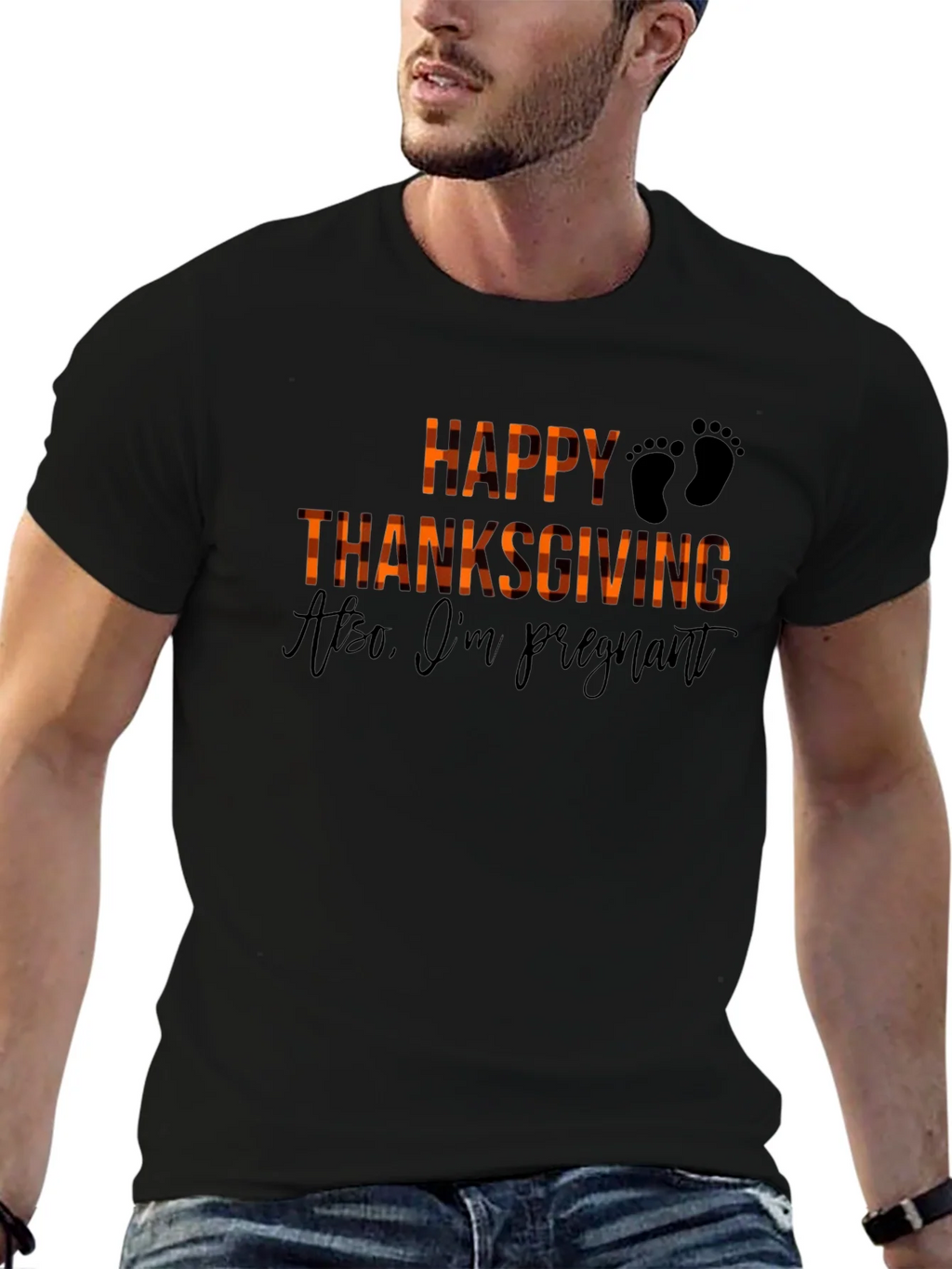 Happy Thanksgiving Im Pregnant T-Shirt product image 6