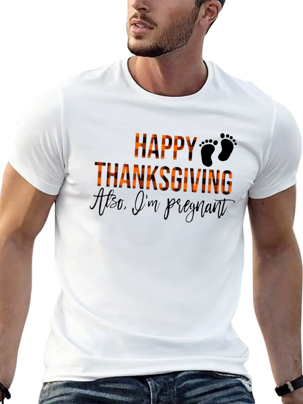 Happy Thanksgiving Im Pregnant T-Shirt product image 12