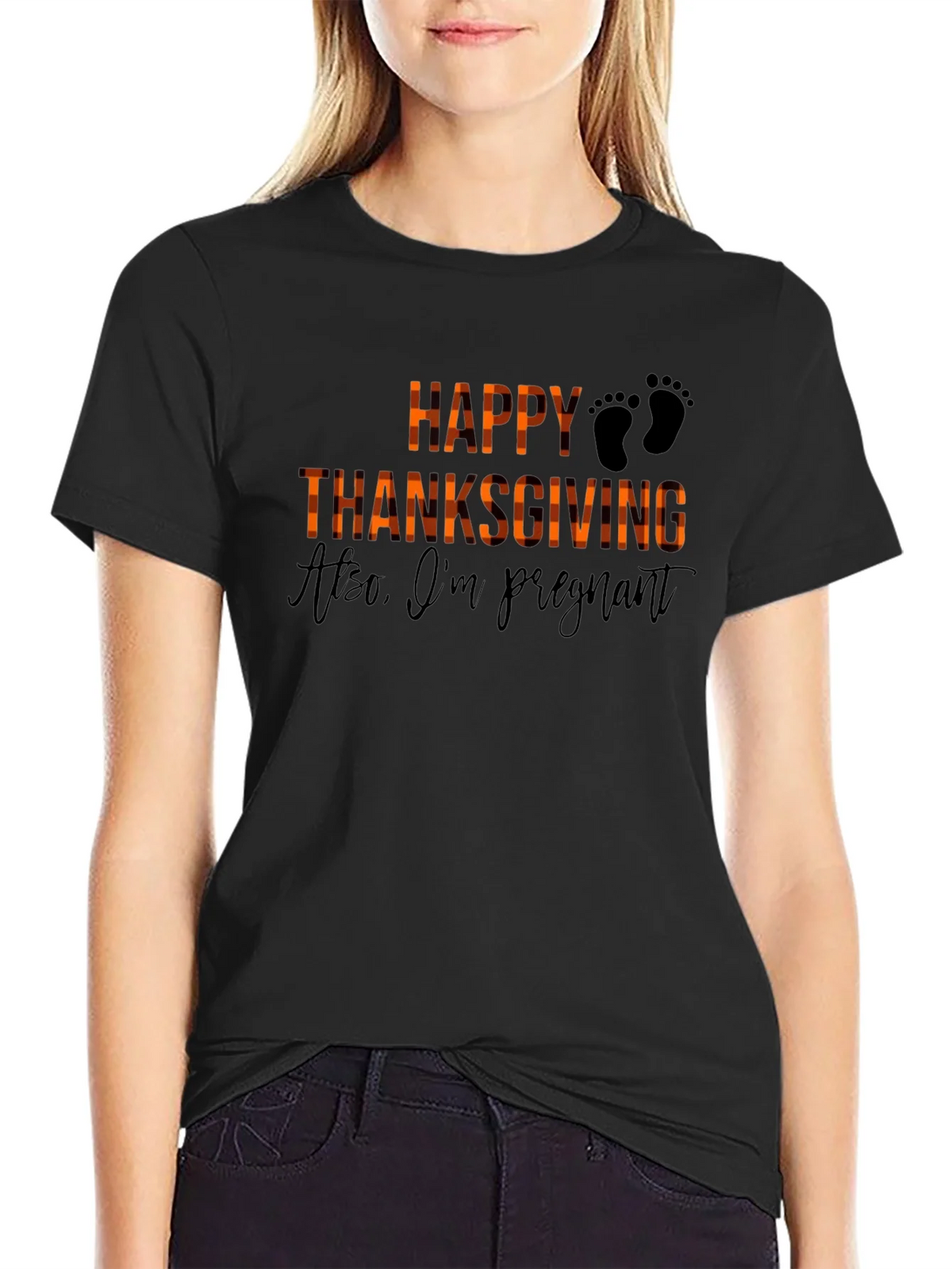 Happy Thanksgiving Im Pregnant T-Shirt product image 2