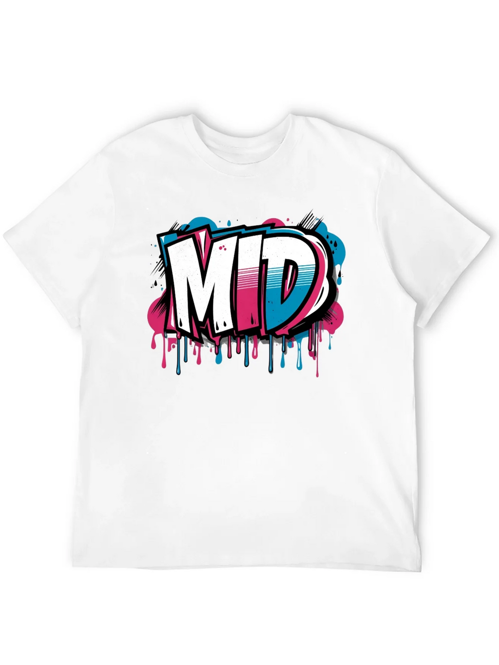 Mens Black Graphic T-Shirt - MID Graffiti Design product image 11