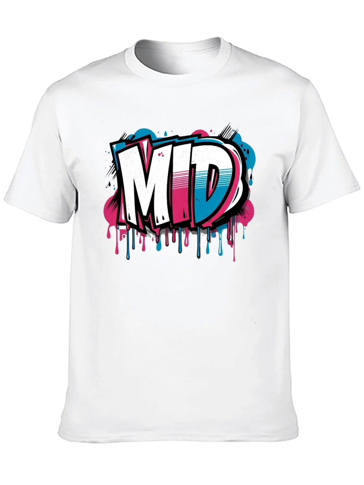 Mens Black Graphic T-Shirt - MID Graffiti Design product image 9