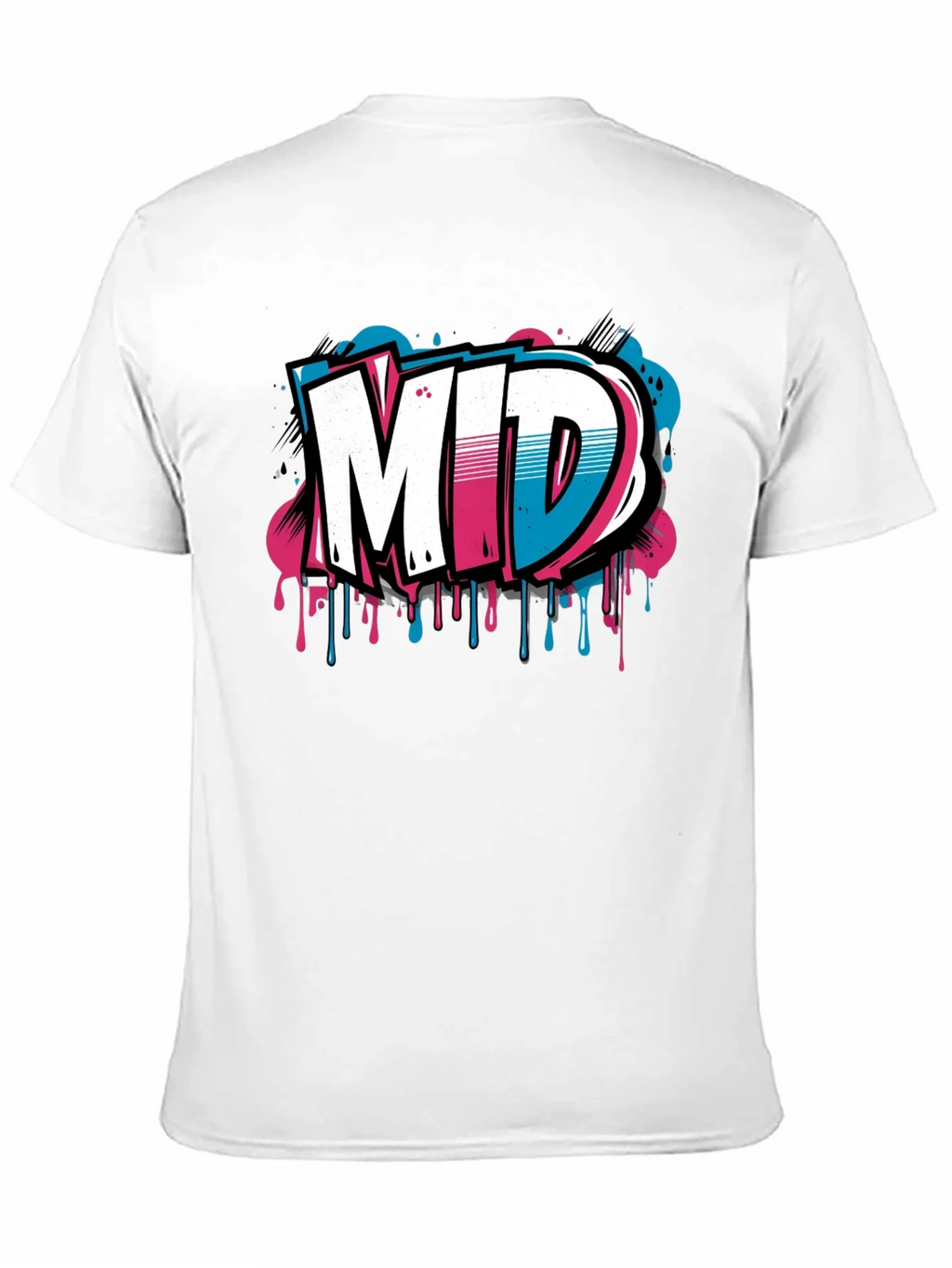 Mens Black Graphic T-Shirt - MID Graffiti Design product image 10