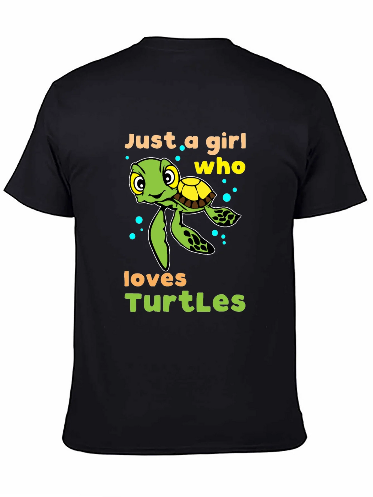 Girl Who Loves Turtles T-Shirt - Cute Sea Turtle Design product image 4
