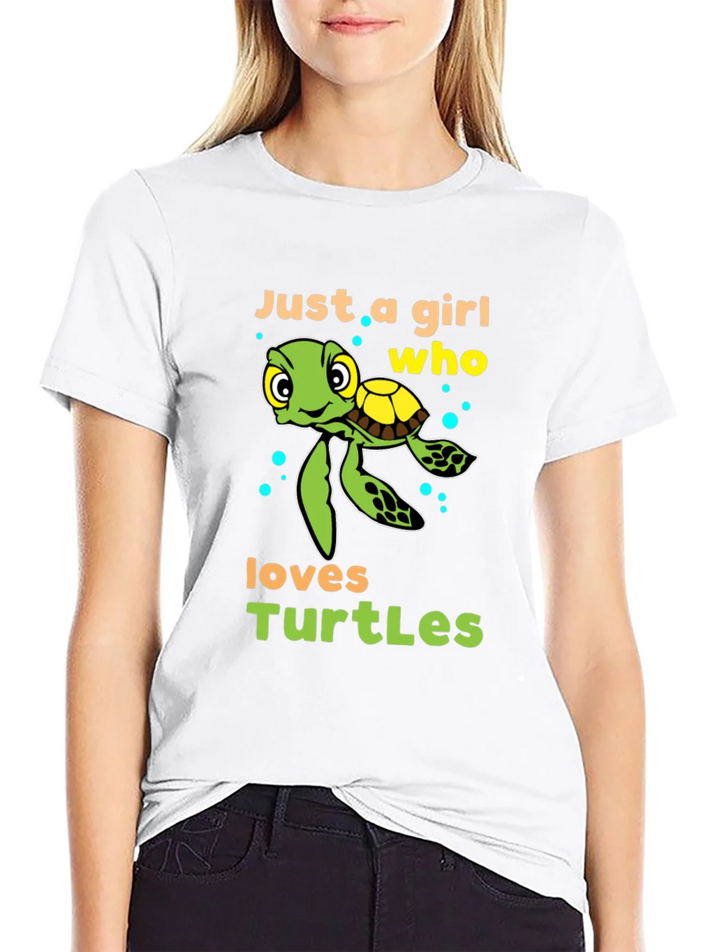 Girl Who Loves Turtles T-Shirt - Cute Sea Turtle Design product image 8